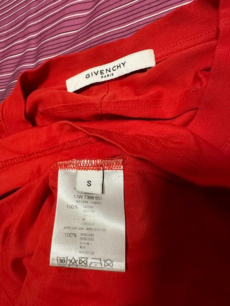 Givenchy Givenchy Chest Embroidered Logo Red Short Sleeve T-Shirt Size US S / EU 44-46 / 1 - 3 Thumbnail