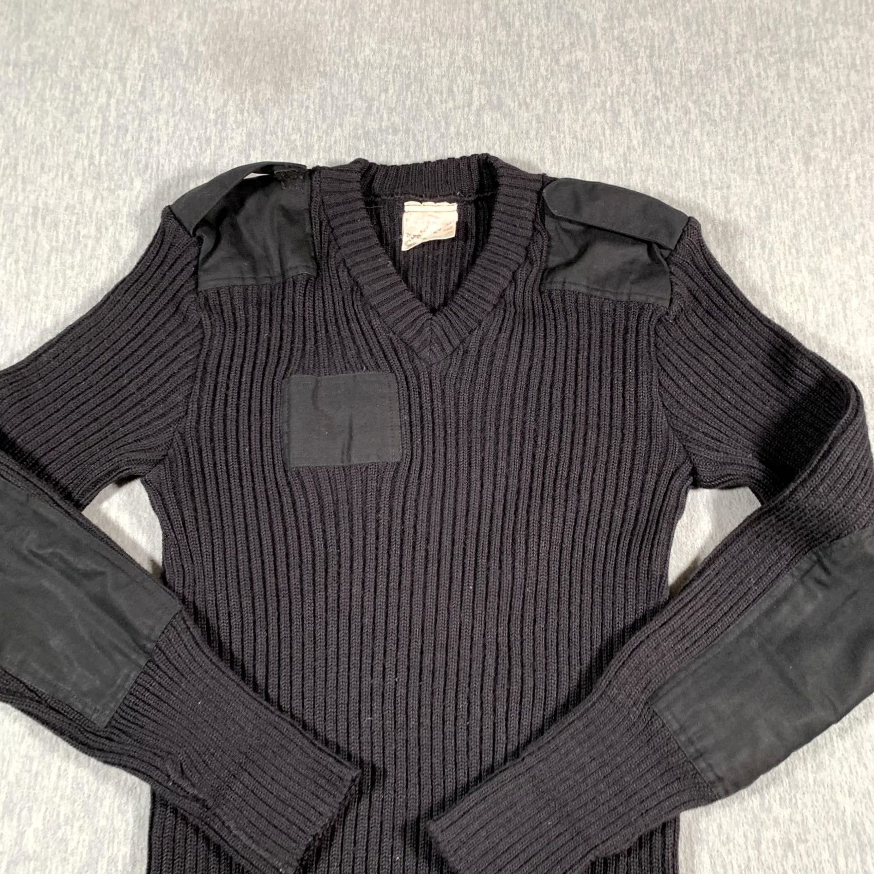 Commando Mens Sweater Brigade Quartermasters Black Wool Commando Military England 42 Size US L / EU 52-54 / 3 - 2 Thumbnail