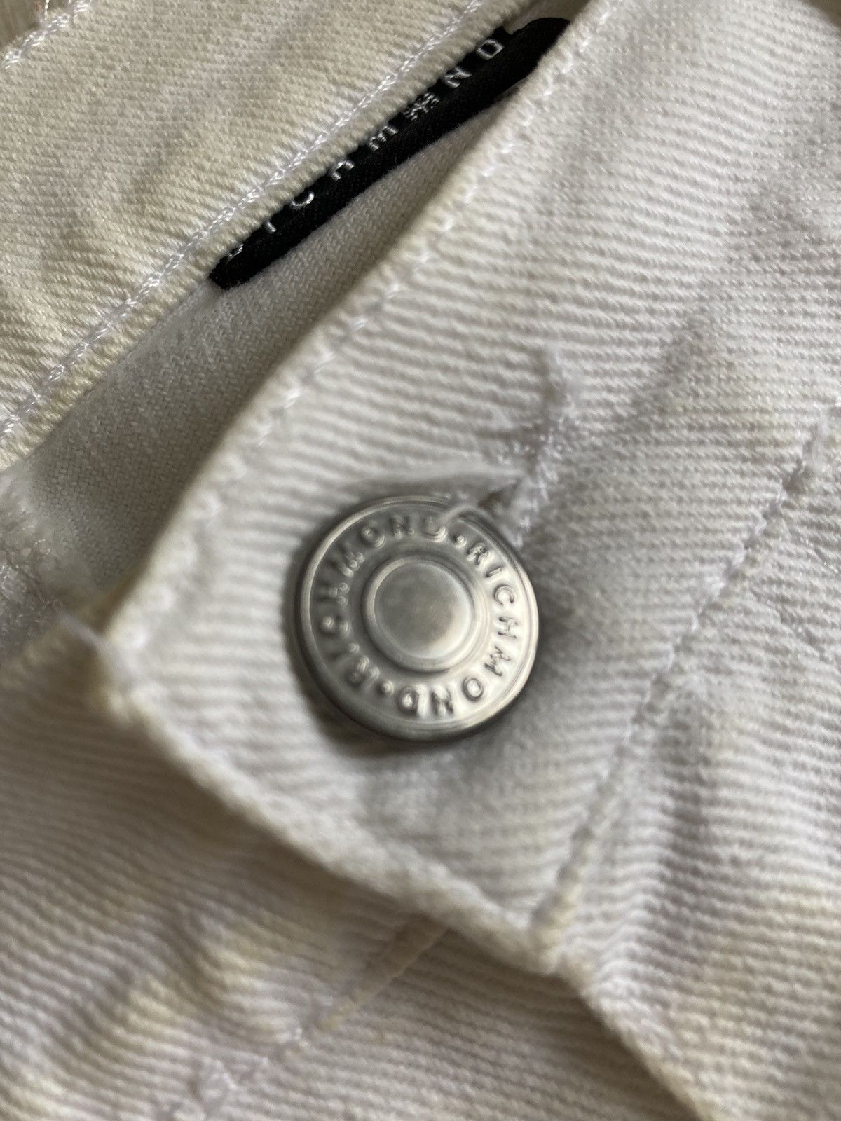 【RICHMOND】the rich white flared jeans John Richmond RICH white and silver flared jeans