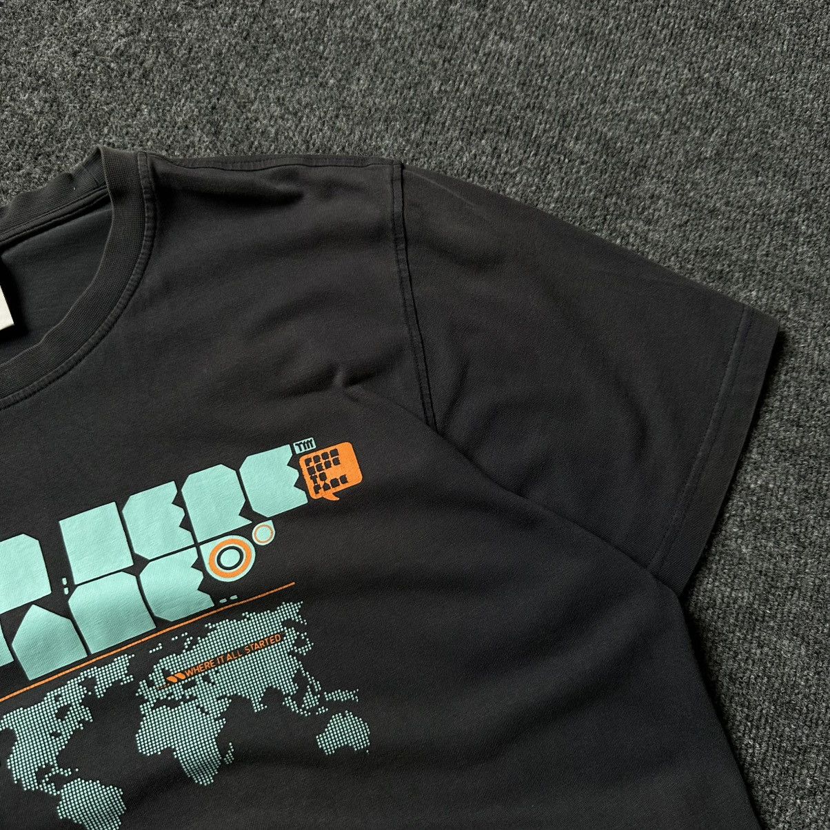 Adidas VTG Adidas T-shirts Big Logo Size XL Dark Blue Trashed 00s Size US XL / EU 56 / 4 - 7 Thumbnail