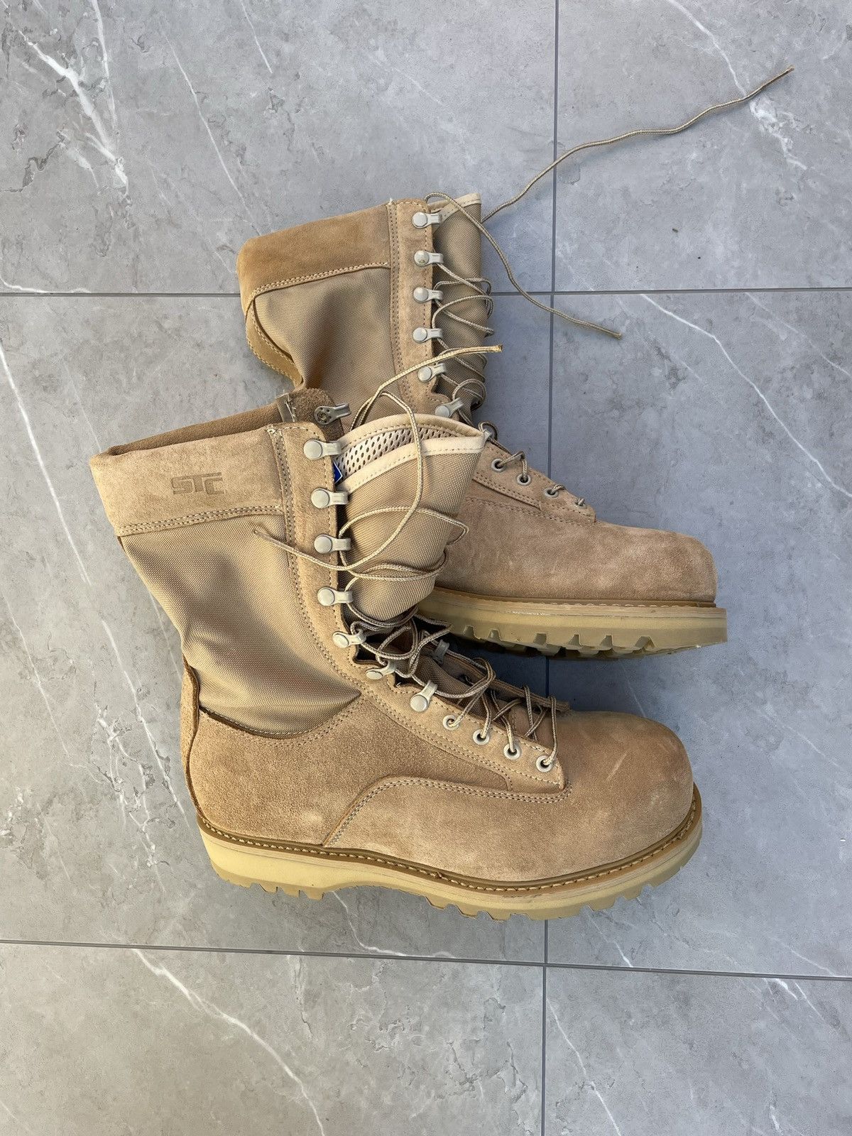 Vintage Vintage Military Tan Desert Combat Boots Size US 12 / EU 45 - 3 Thumbnail