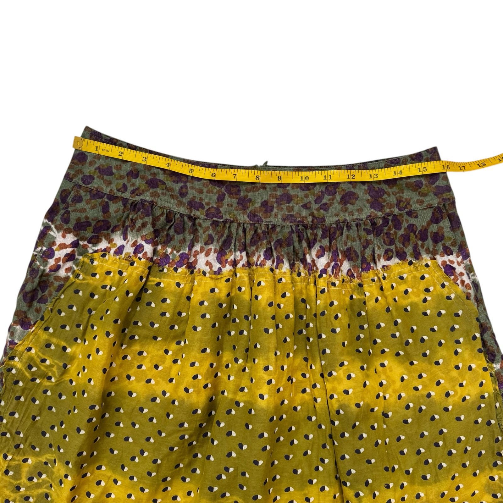 Gregory GREGORY PARKINSON Multicolor Linen Batik Patchwork Skirt 10 Size 32" / US 10 / IT 46 - 8 Thumbnail