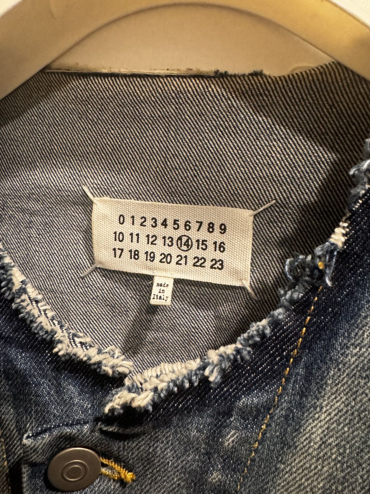 Maison Margiela Maison Margiela Collarless Denim Jacket Sz: 56 Size US XL / EU 56 / 4 - 4 Thumbnail