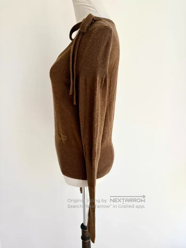 Vivienne Westwood Vivienne Westwood Brown Saturn Bow-Tie Knit Sweater Size M / US 6-8 / IT 42-44 - 4 Thumbnail