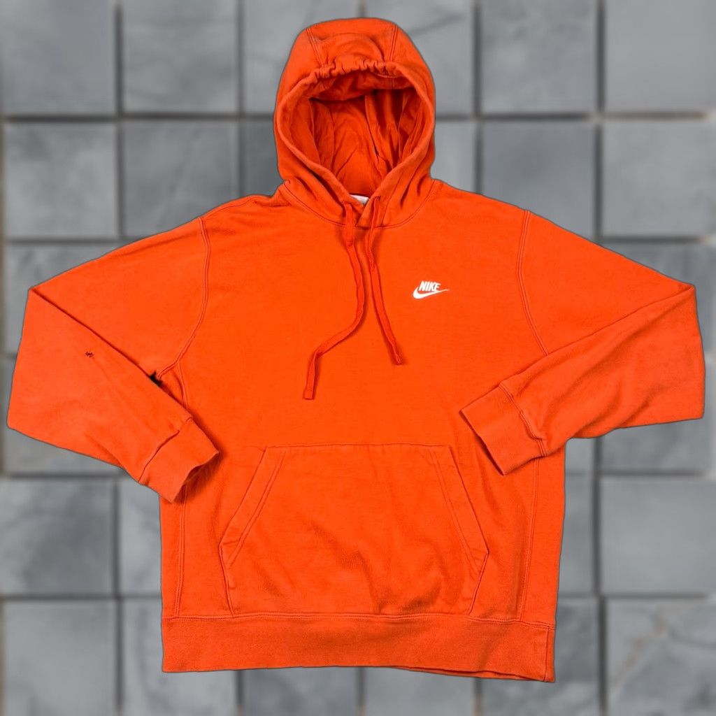 Nike Nike Sweatshirt Hoodie Adult Medium Orange Embroidered Distressed Swoosh Men’s M Size US M / EU 48-50 / 2 - 1 Thumbnail