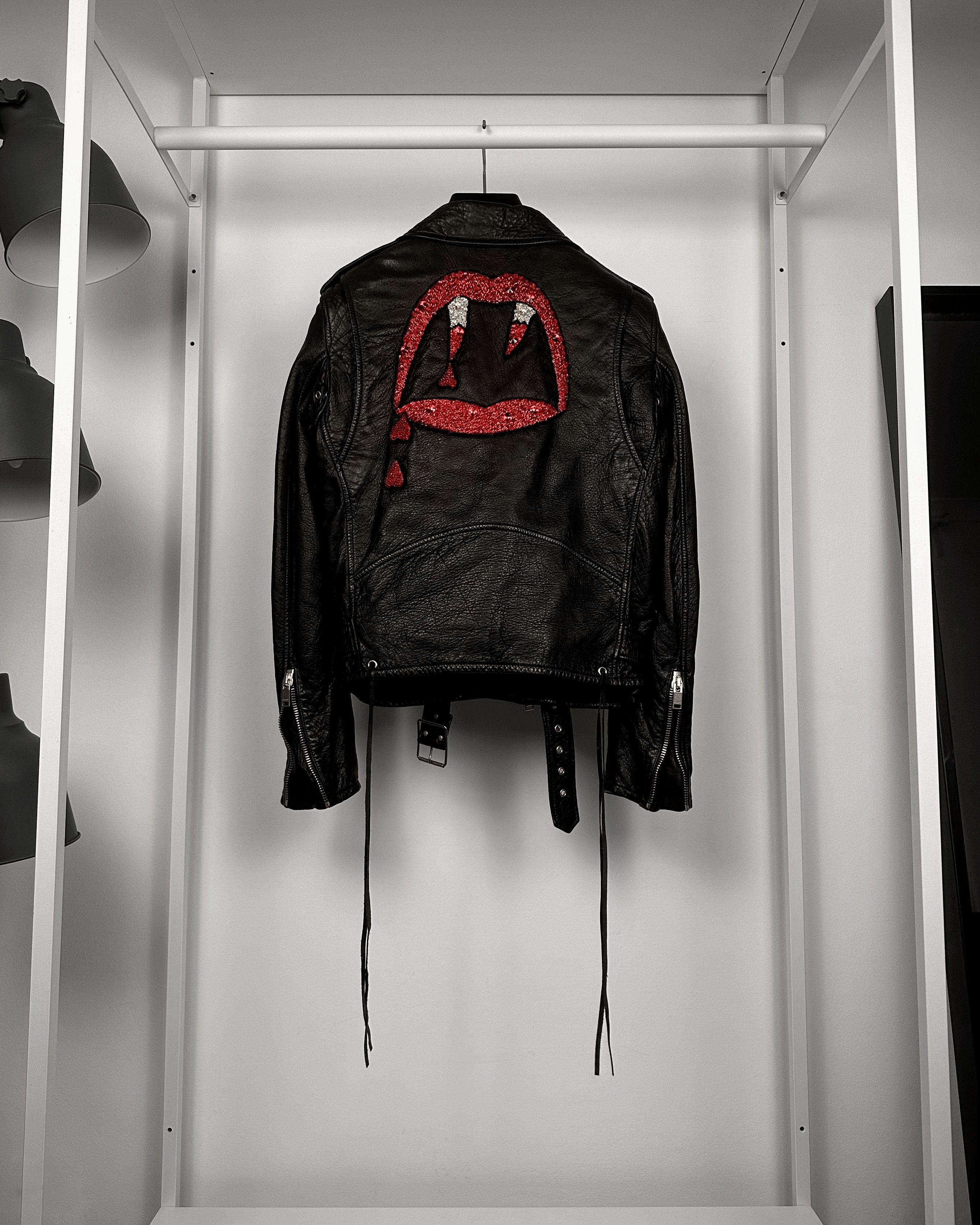 Saint Laurent Blood Luster Leather Jacket | Grailed