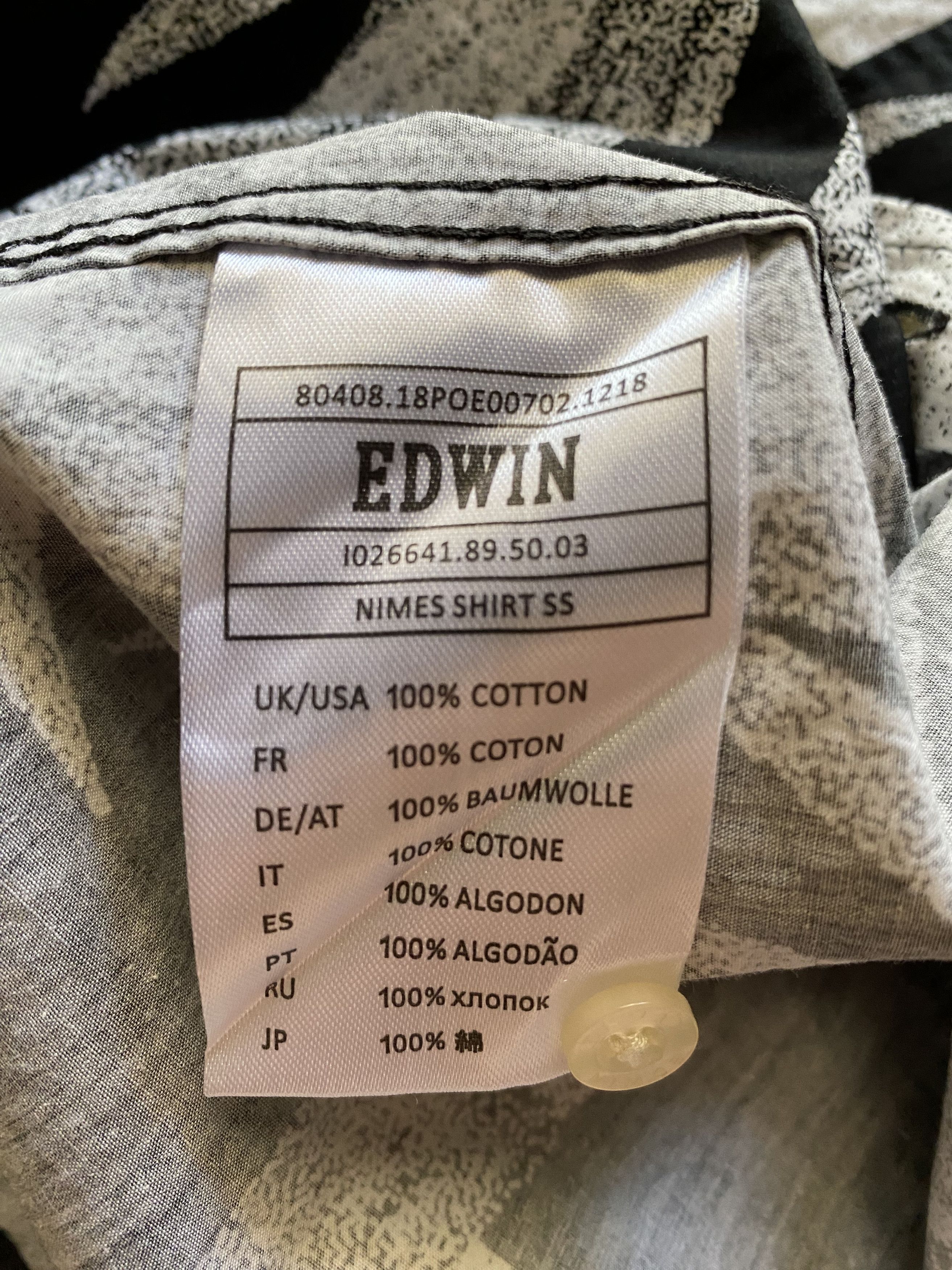 Edwin Edwin Short Sleeve Nimes Shirt Black Bamboo Print Size US S / EU 44-46 / 1 - 4 Thumbnail