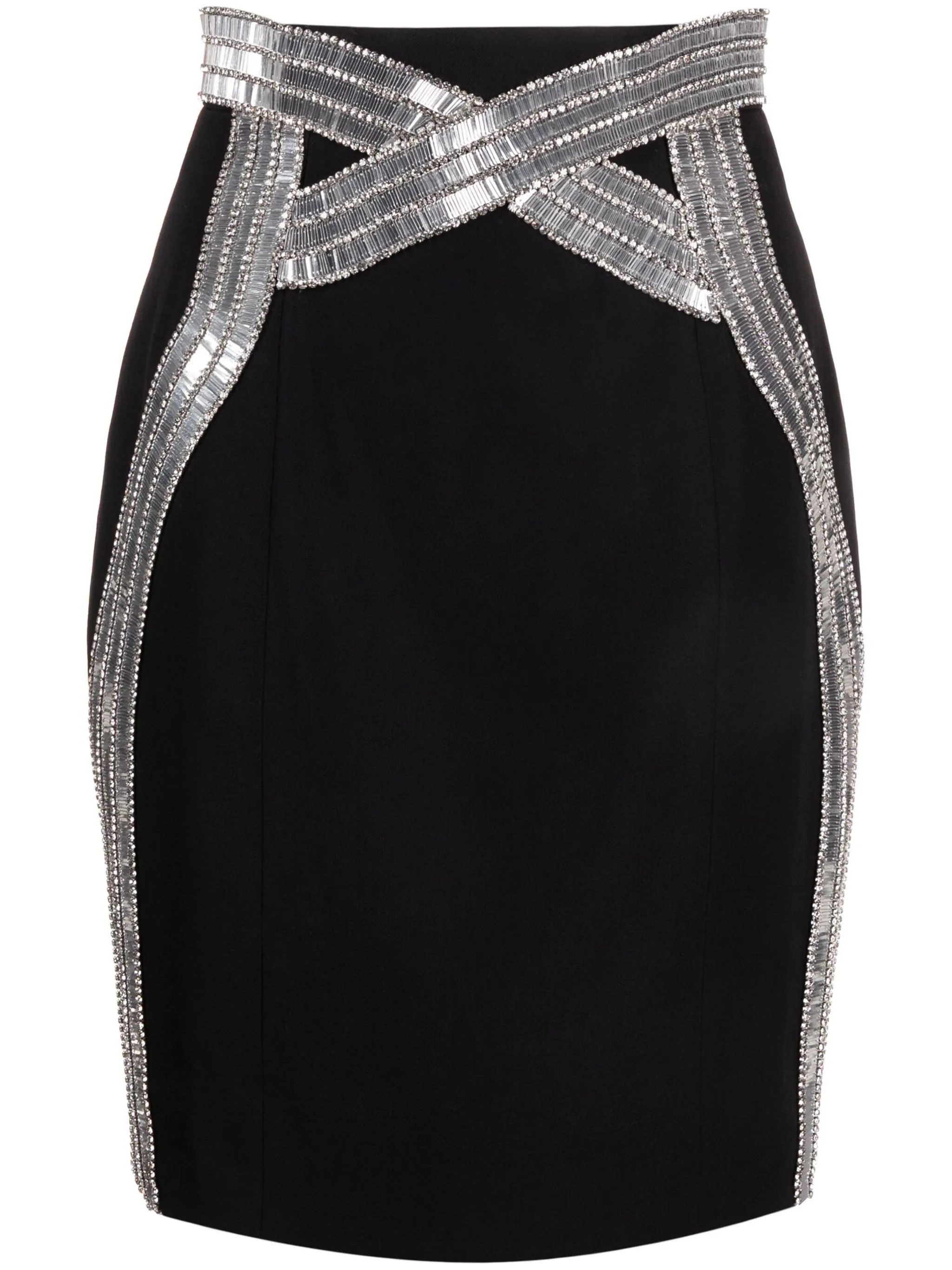 o1s1rm0624 Pencil Skirt in Black/Silver