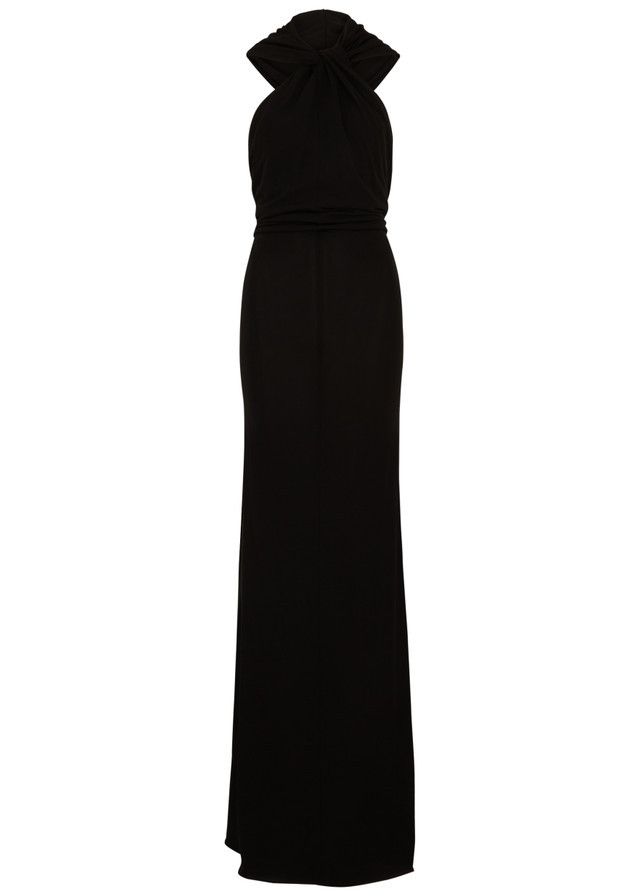 Saint Laurent Paris o1y0126 Maxi Dress in Black Size M / US 6-8 / IT 42-44 - 1 Thumbnail