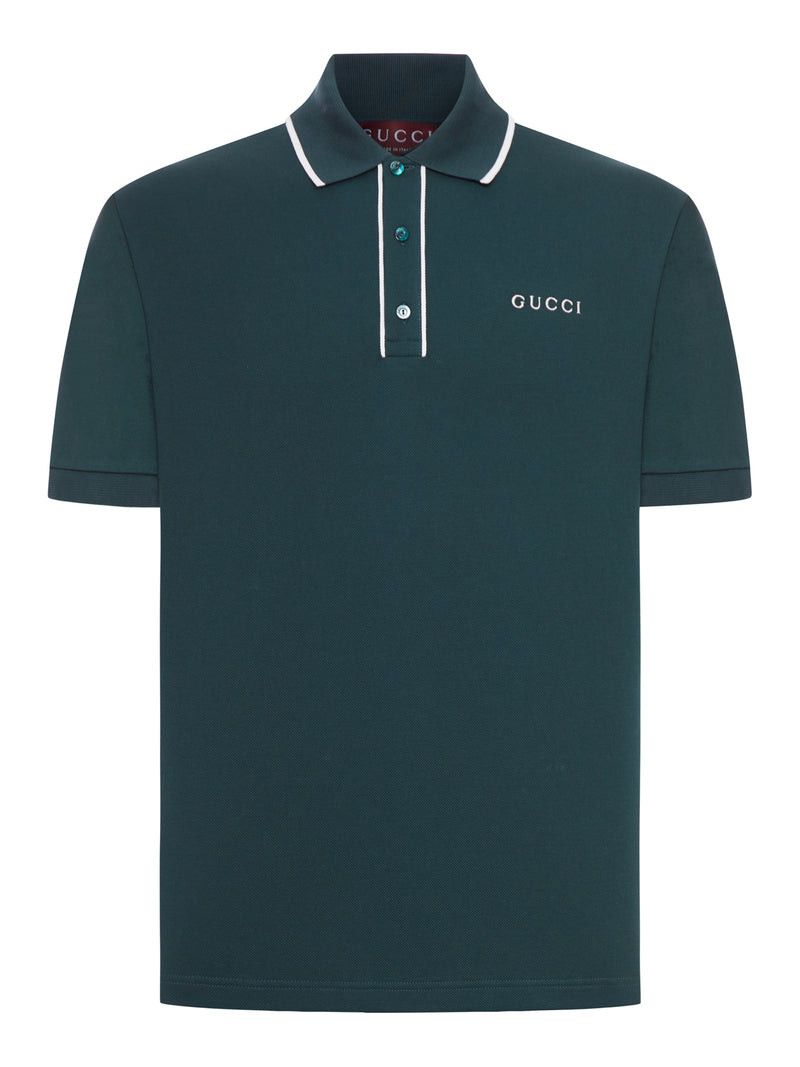 Gucci COTTON PIQUET POLO SHIRT WITH EMBROIDERED LOGO Size US L / EU 52-54 / 3 - 1 Thumbnail