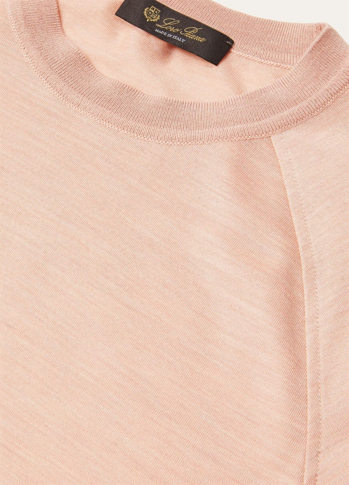Loro Piana o1srvl11e0526 FAN6590 Tadami T-Shirt in Light Pink Size L / US 10 / IT 46 - 2 Thumbnail