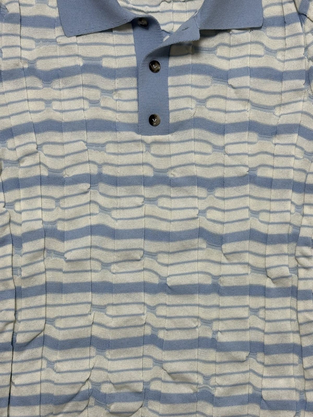 Bottega Veneta BOTTEGA VENETA S/S 2023 Distorted Stripe Cotton Polo Shirt Size XS / US 0-2 / IT 36-38 - 3 Thumbnail