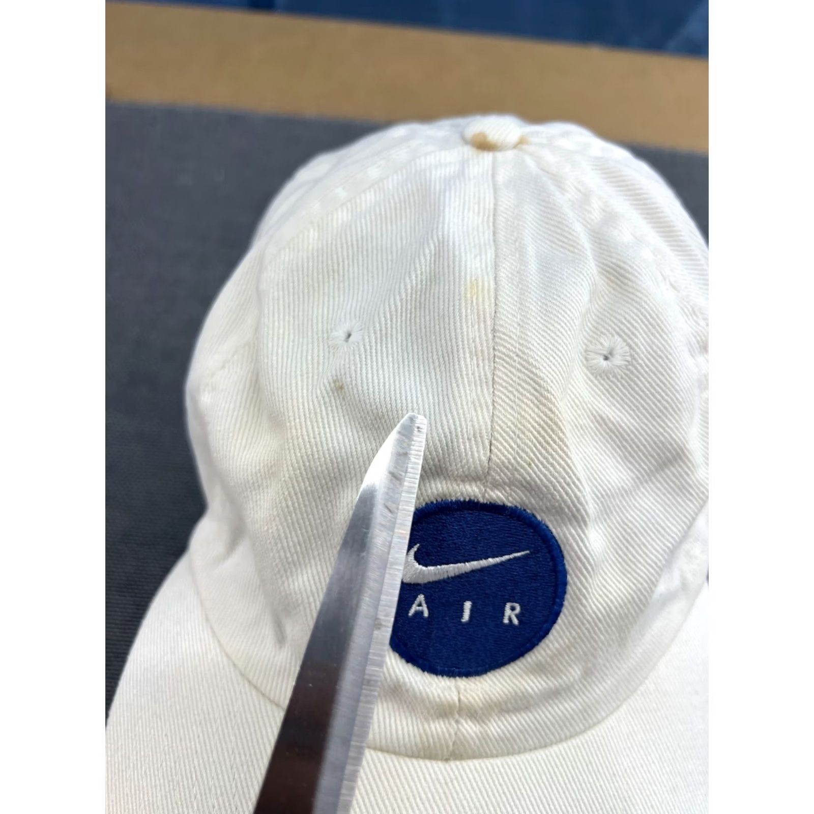 Nike VINTAGE Nike Air 7 Panel Cap White 90s Adjustable Strap Mens Size ONE SIZE - 4 Thumbnail