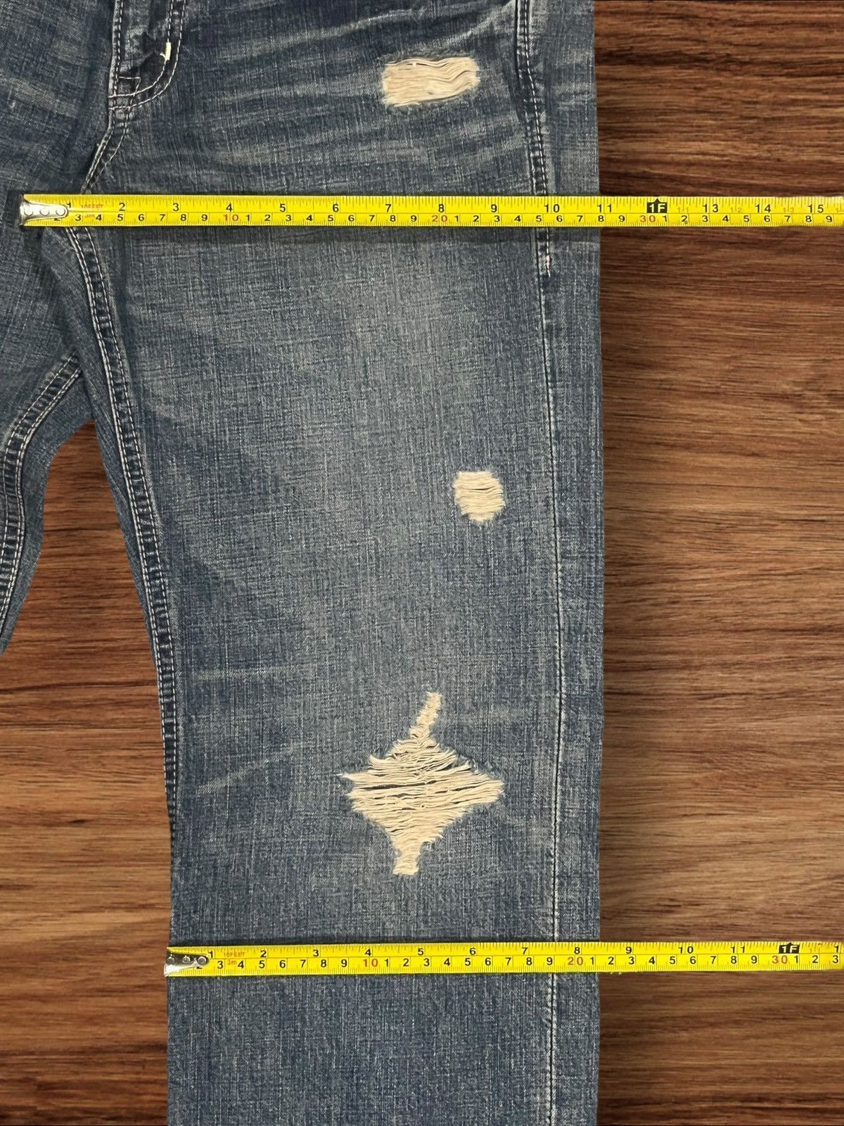 Japanese Brand ⚡️Insane⚡️Japanese Brand Brappers Union Made Distressed Jeans Size US 28 / EU 44 - 13 Thumbnail
