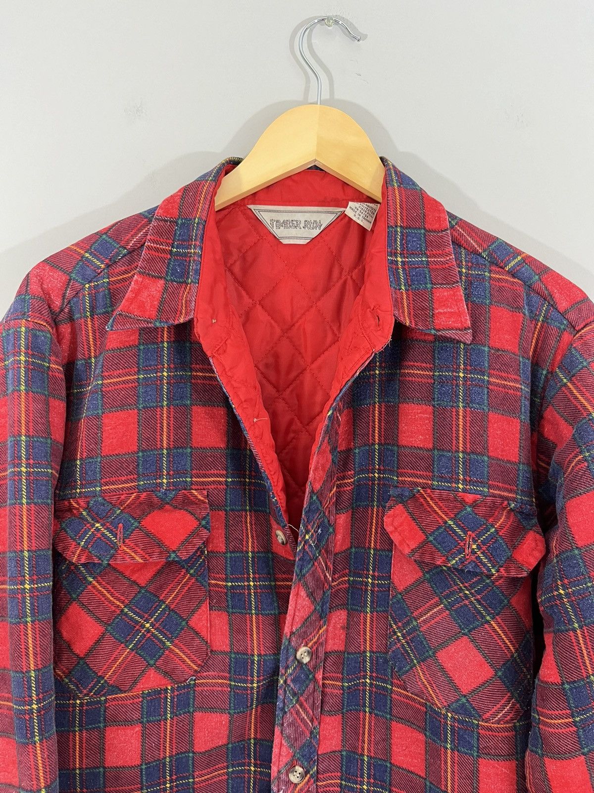 Vintage Sun Faded Distressed Quilted Flannel Over Shirt Size US L / EU 52-54 / 3 - 2 Thumbnail