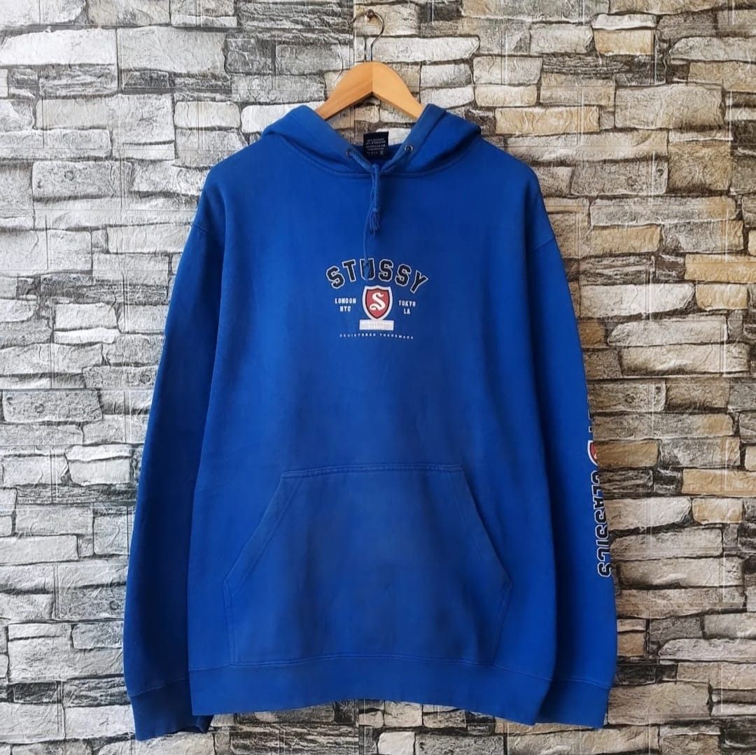 Stussy Vtg 90s STUSSY Classics Pullover Hoodie Size US XL / EU 56 / 4 - 2 Thumbnail
