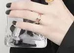 Japanese Brand Gold Color Irregular Hollow Double Line Adjustable Ring Size ONE SIZE - 4 Thumbnail