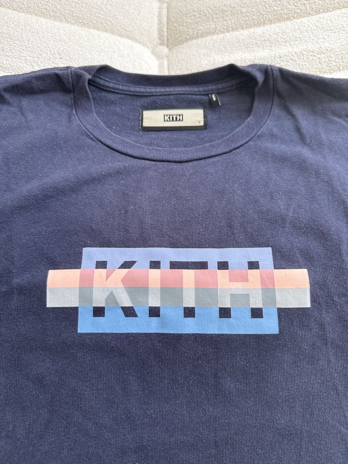 Kith KITH Navy Strikethrough Box Logo T Shirt Size US L / EU 52-54 / 3 - 2 Thumbnail