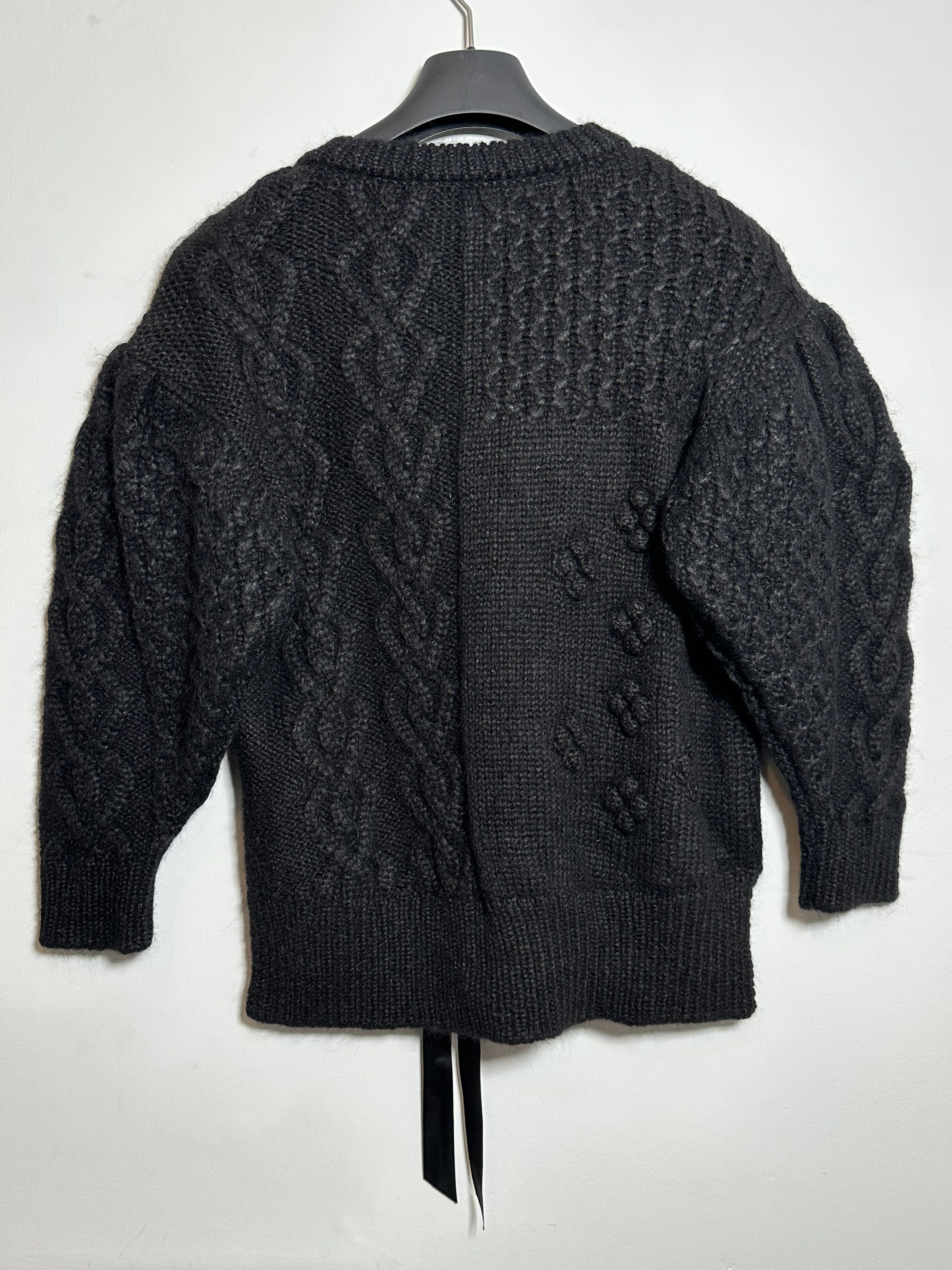 Simone Rocha Ribbon-Laced Cabled Cardigan Size M / US 6-8 / IT 42-44 - 3 Thumbnail