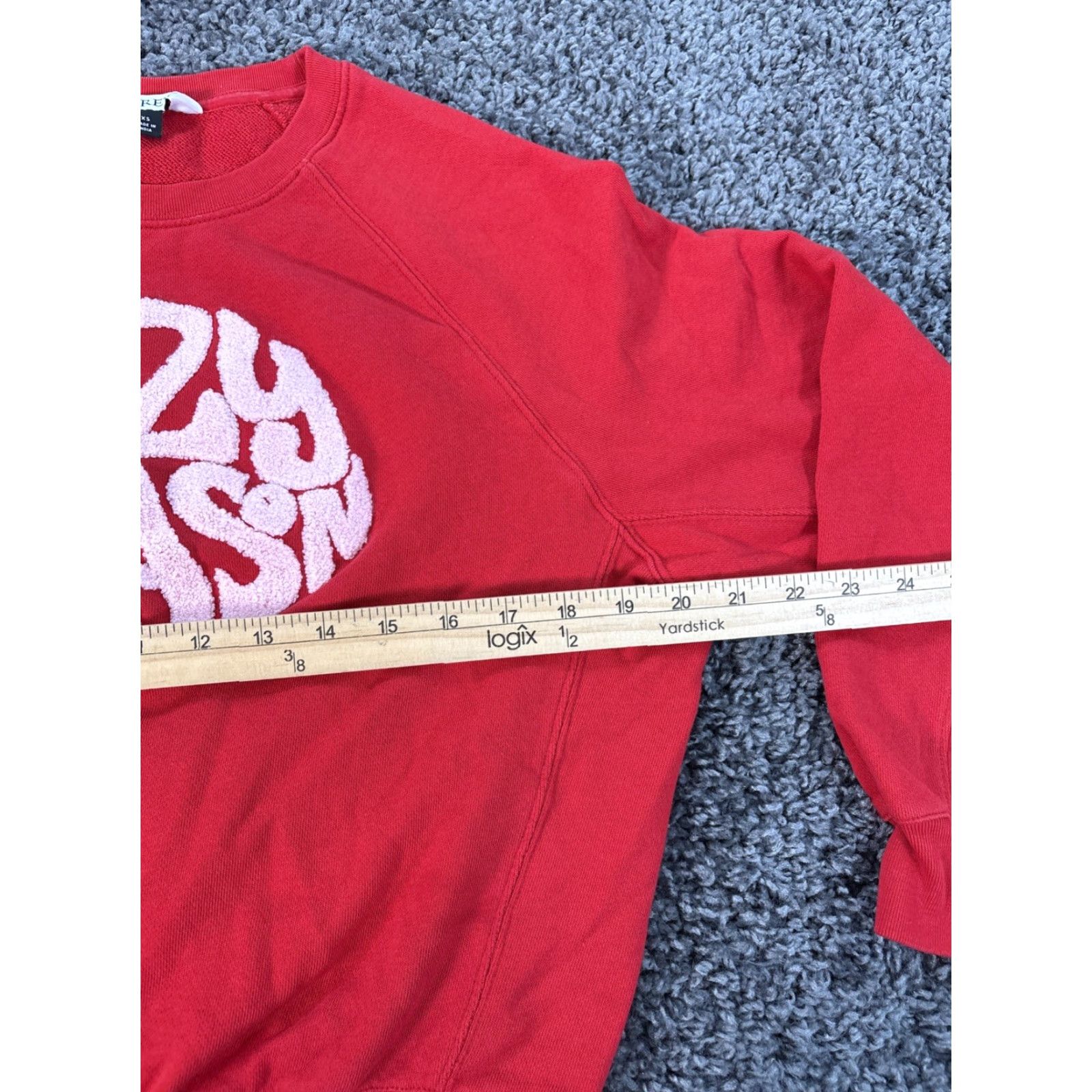 J.Crew J. Crew Sweatshirt Raglan Sleeve Graphic Print Red XS Womens Pullover Crew Neck Logo Cozy Season Fall Winter Activewear Casual Size XS / US 0-2 / IT 36-38 - 3 Thumbnail