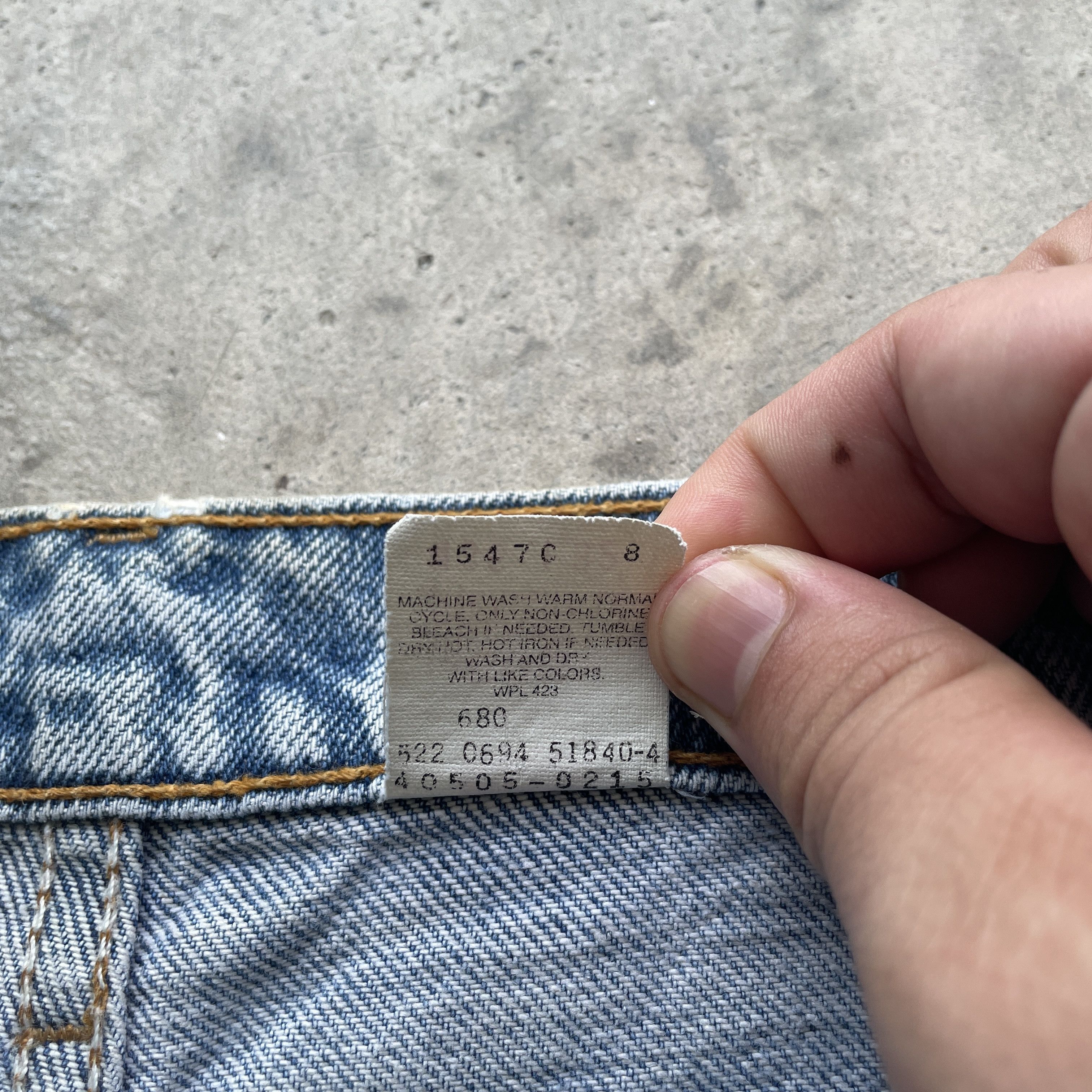 Levi's × Levi's Vintage Clothing 90s VINTAGE LEVI’S ORANGE TAG USA THRASHED JEANS FADED W36 Size US 36 / EU 52 - 8 Thumbnail
