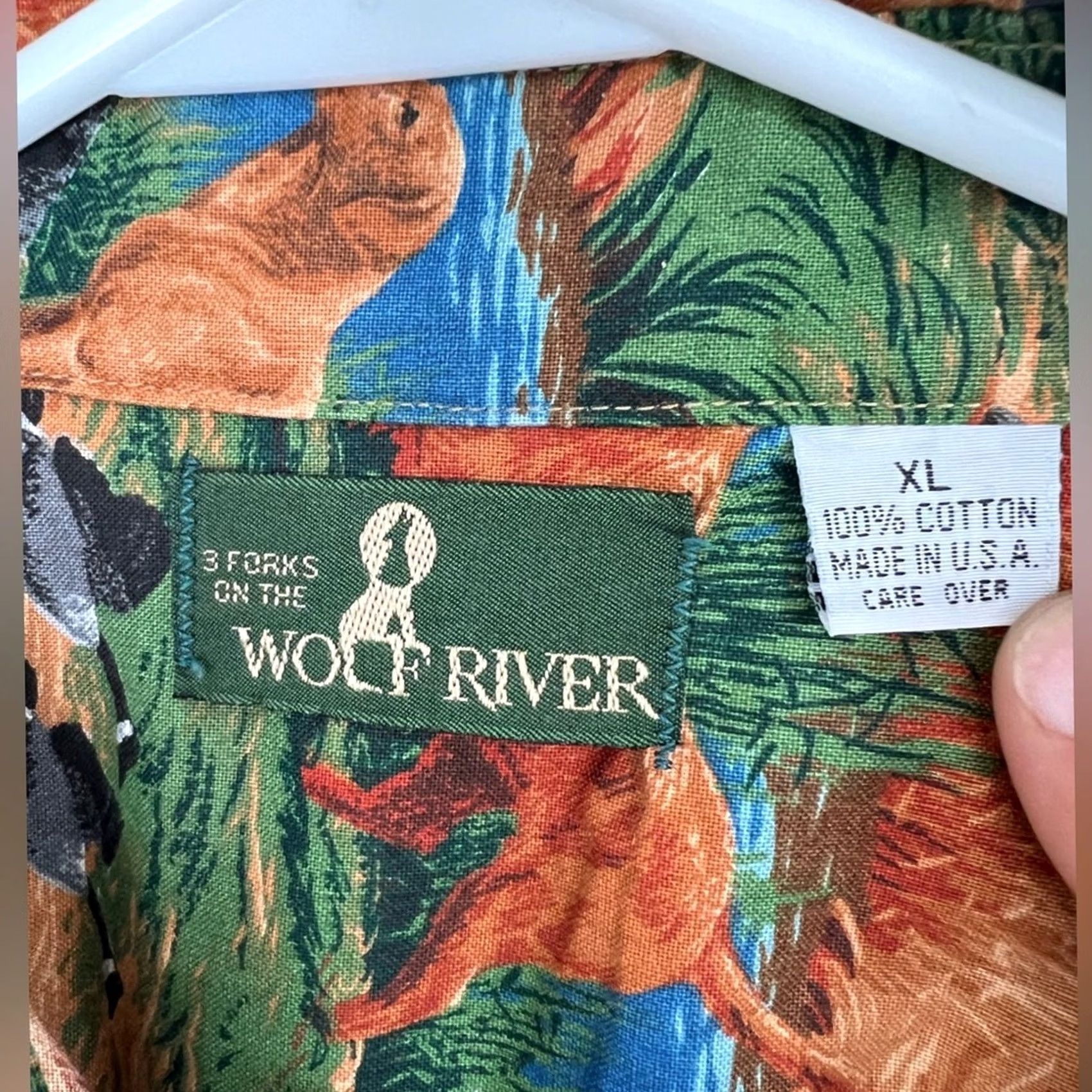 Vintage VINTAGE 3 Forks The Wolf River Shirt XL Labrador Hunting Button Up Mens USA Size US XL / EU 56 / 4 - 5 Thumbnail