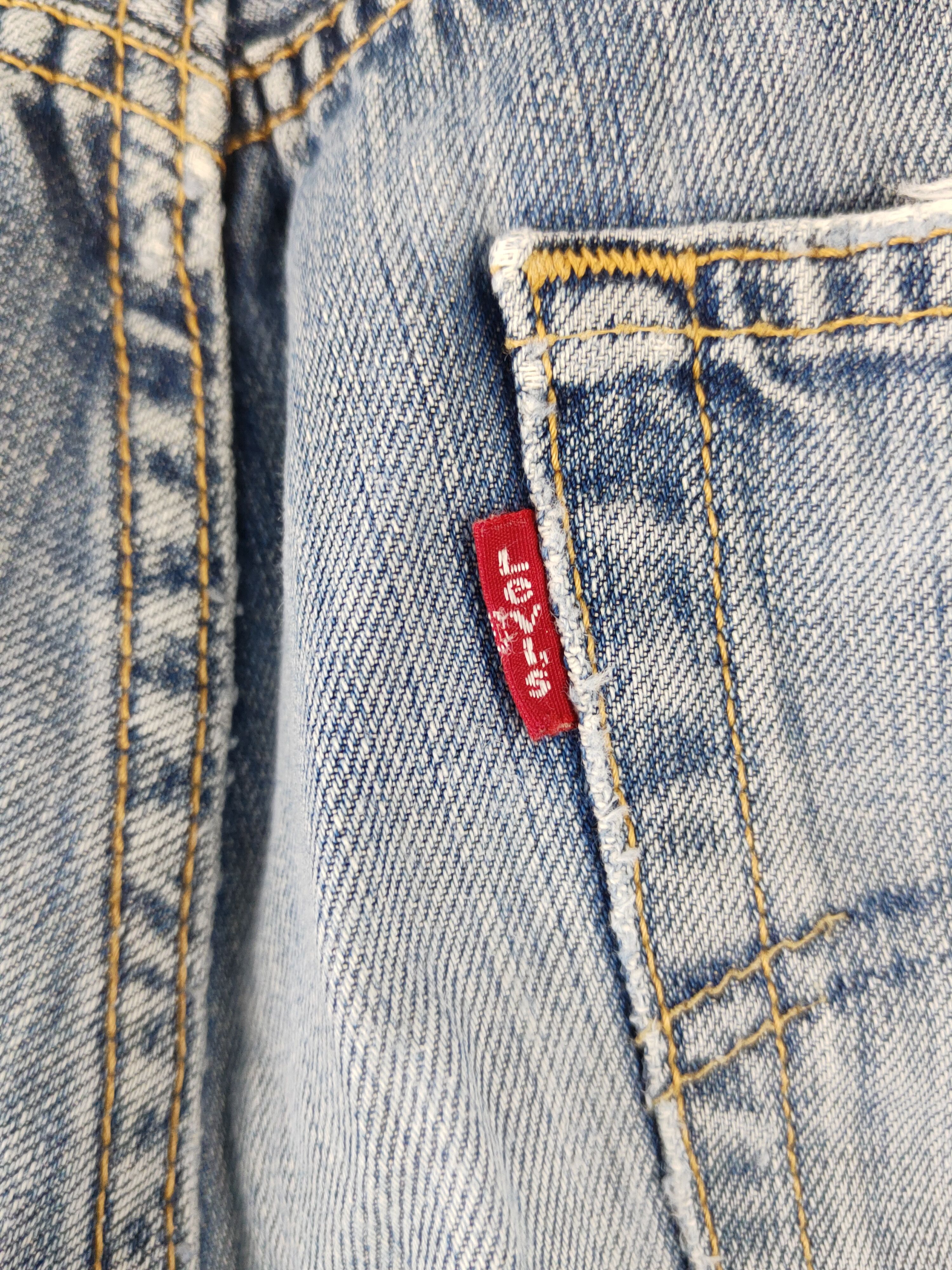 Levi's 501 Levis Blue Distressed Ripped denim Jeans #W1595 Size US 32 / EU 48 - 10 Thumbnail