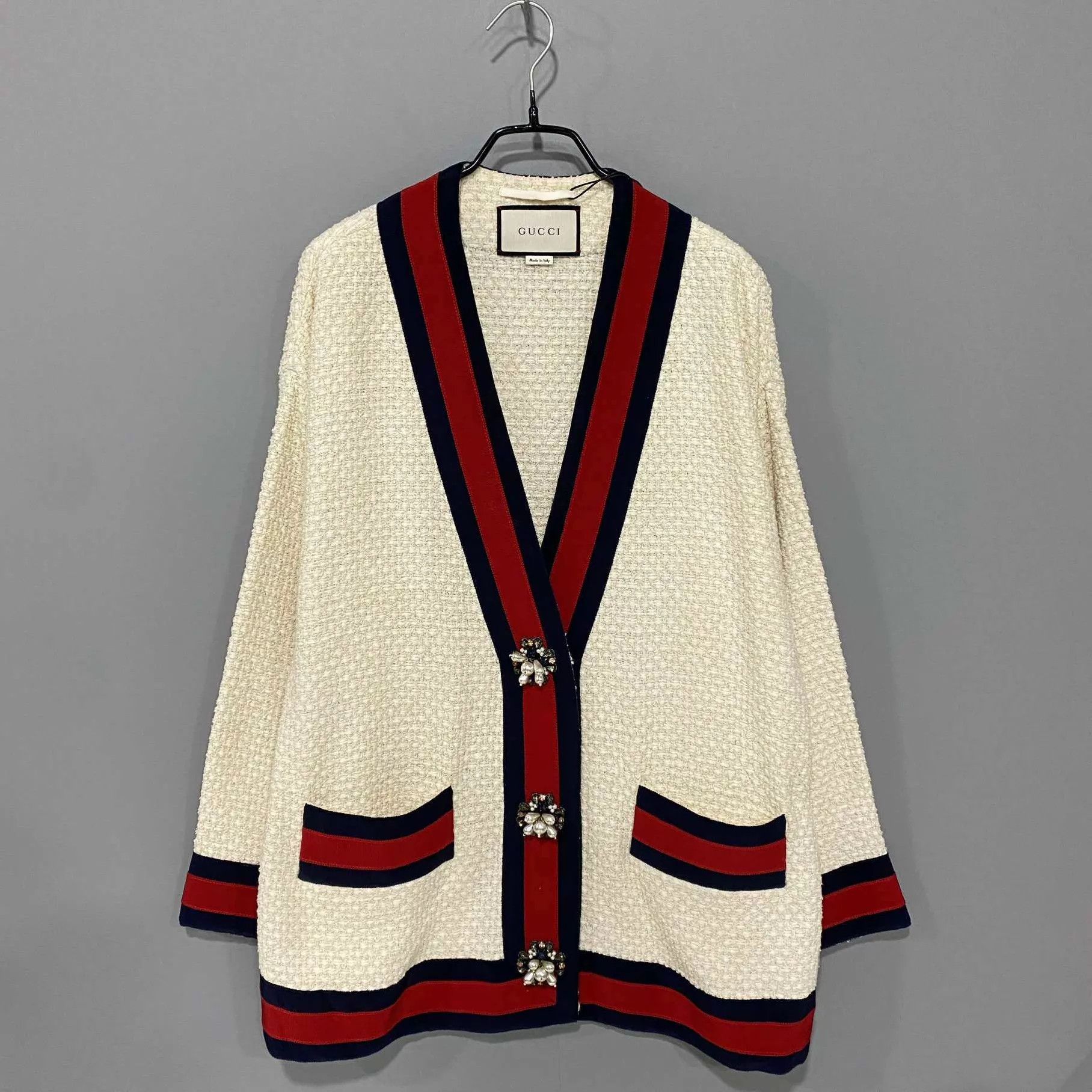 Gucci GUCCI tweed cardigan with crystal buttons size 36 Size XS / US 0-2 / IT 36-38 - 1 Thumbnail