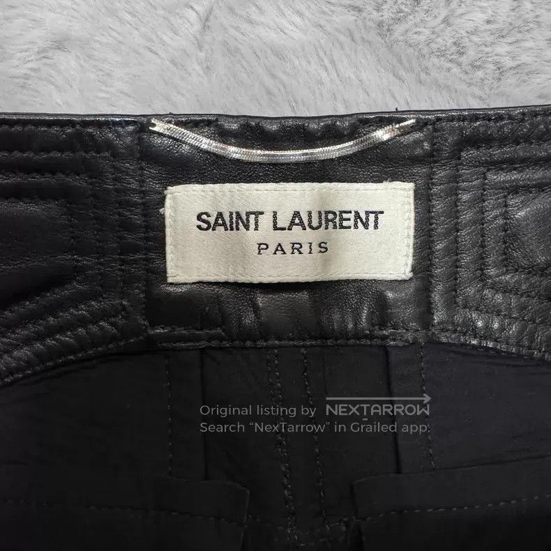 Saint Laurent Paris Saint Laurent Paris Black Leather Biker Pants Size US 30 / EU 46 - 3 Thumbnail