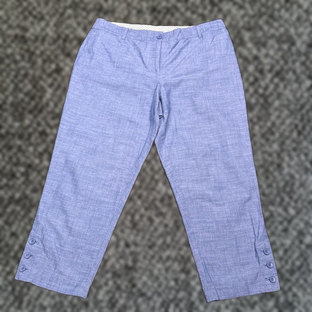 Talbots Talbots Perfect Crop Pants 12P Petite Blue High Rise Cropped Pants City Preppy Womens Girls Size 34" / US 12 / IT 48 - 1 Thumbnail