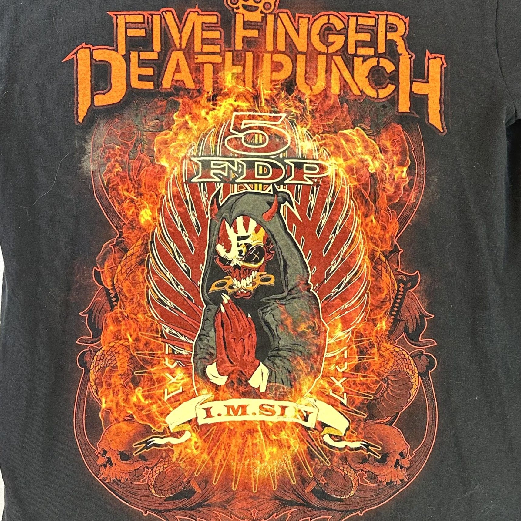 Anvil Five Finger Death Punch Shirt Mens Large Black Band Rock IMSIN Tour Tee Size US L / EU 52-54 / 3 - 3 Thumbnail