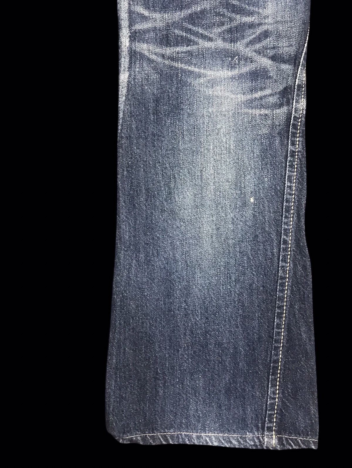 Edwin 💥FLARE💥VTG EDWIN BLUE STONEWASH DISTRESSED DENIM F215 Size US 32 / EU 48 - 15 Thumbnail