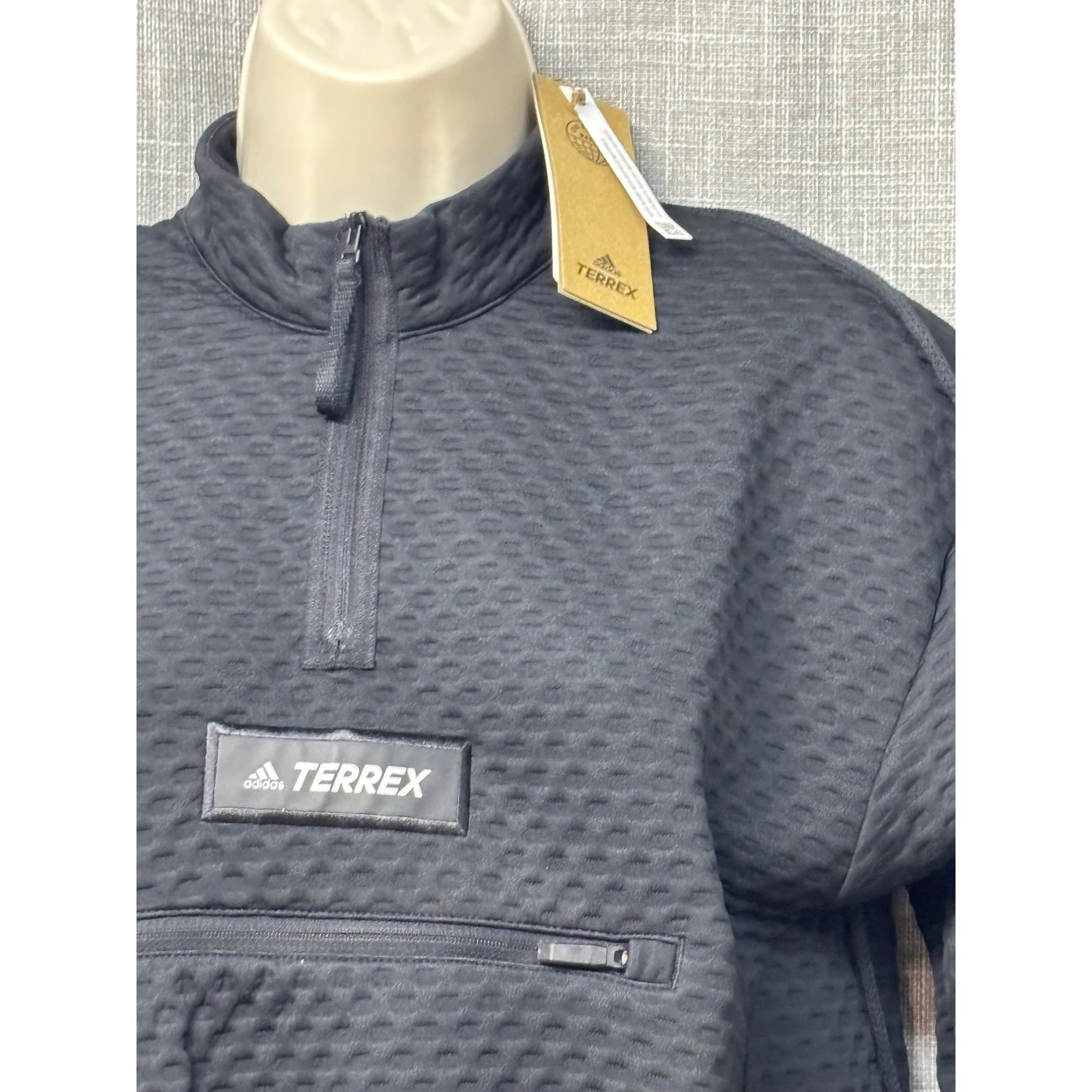 Adidas ADIDAS PERFORMANCE Terrex Hike 1/2 Zip Fleece Sweatshirt, Bl Size XS / US 0-2 / IT 36-38 - 11 Thumbnail
