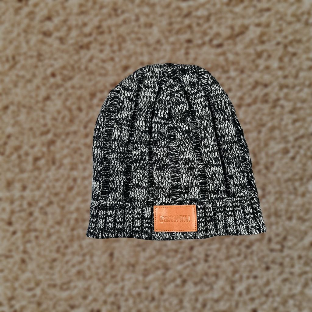 Vintage HitWear Hat Beanie Mens One Size Black Gray Striped Knit Echosmith Music Winter Size ONE SIZE - 1 Thumbnail