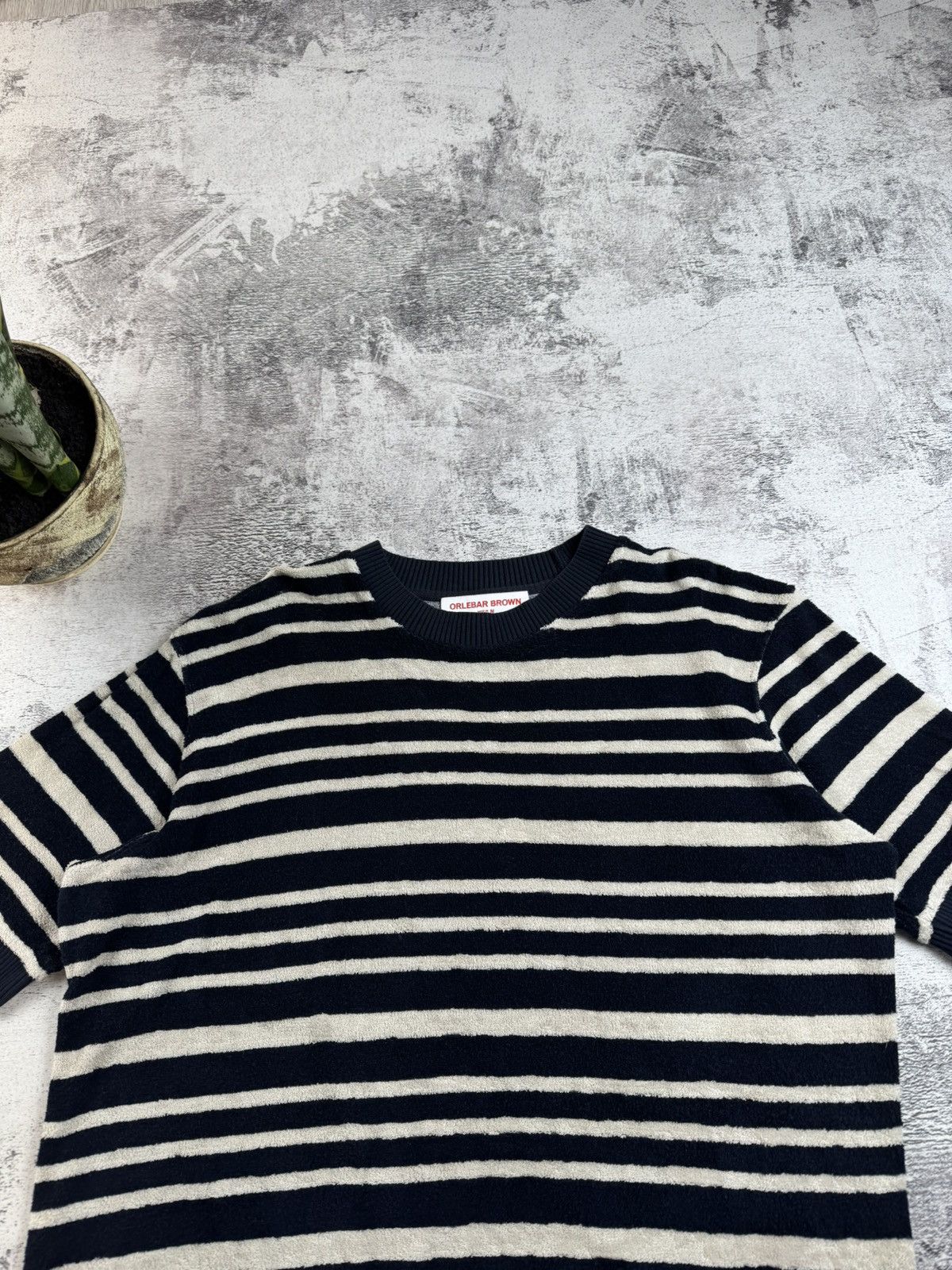 Orlebar Brown Orlebar Brown Striped Solun Classic Medium Mens Cotton Mohair Jersey T Shirt Tee Size US M / EU 48-50 / 2 - 7 Thumbnail