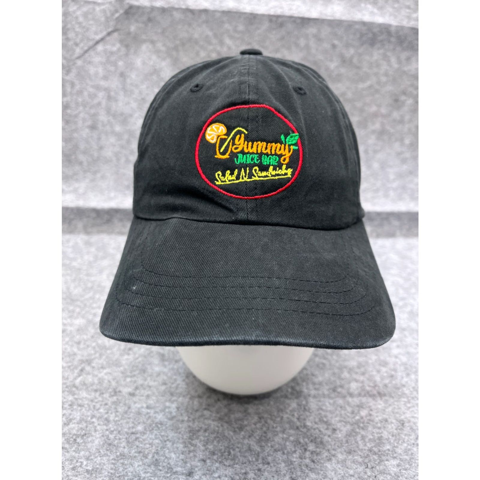 Vintage Yupoong Hat Cap Strap Back Adult Black Cotton Baseball Cap Mens One Size Twill Vintage: No Size ONE SIZE - 2 Thumbnail