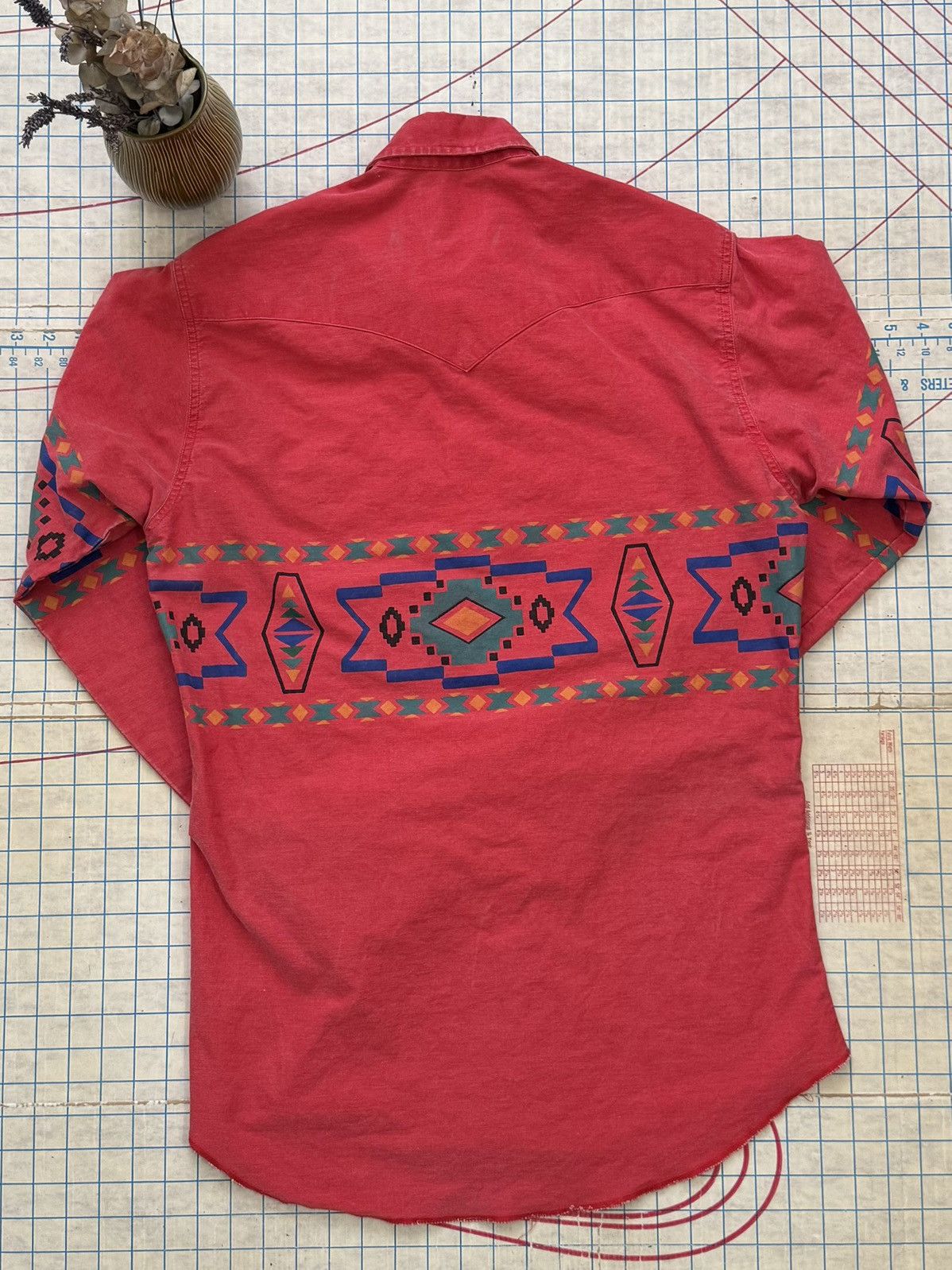 Wrangler Vintage Wrangler Brushpopper Navajo Pattern Button Up Shirt Size US L / EU 52-54 / 3 - 12 Thumbnail