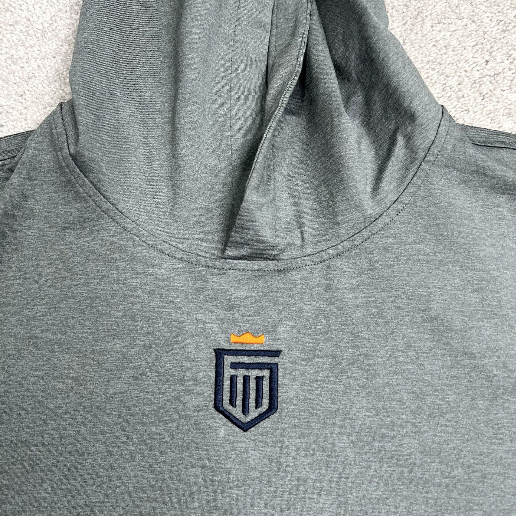Vintage Greatness Wins Core Tech Hoodie Mens XL Gray Performance Stretch Excelbbal Logo Size US XL / EU 56 / 4 - 3 Thumbnail