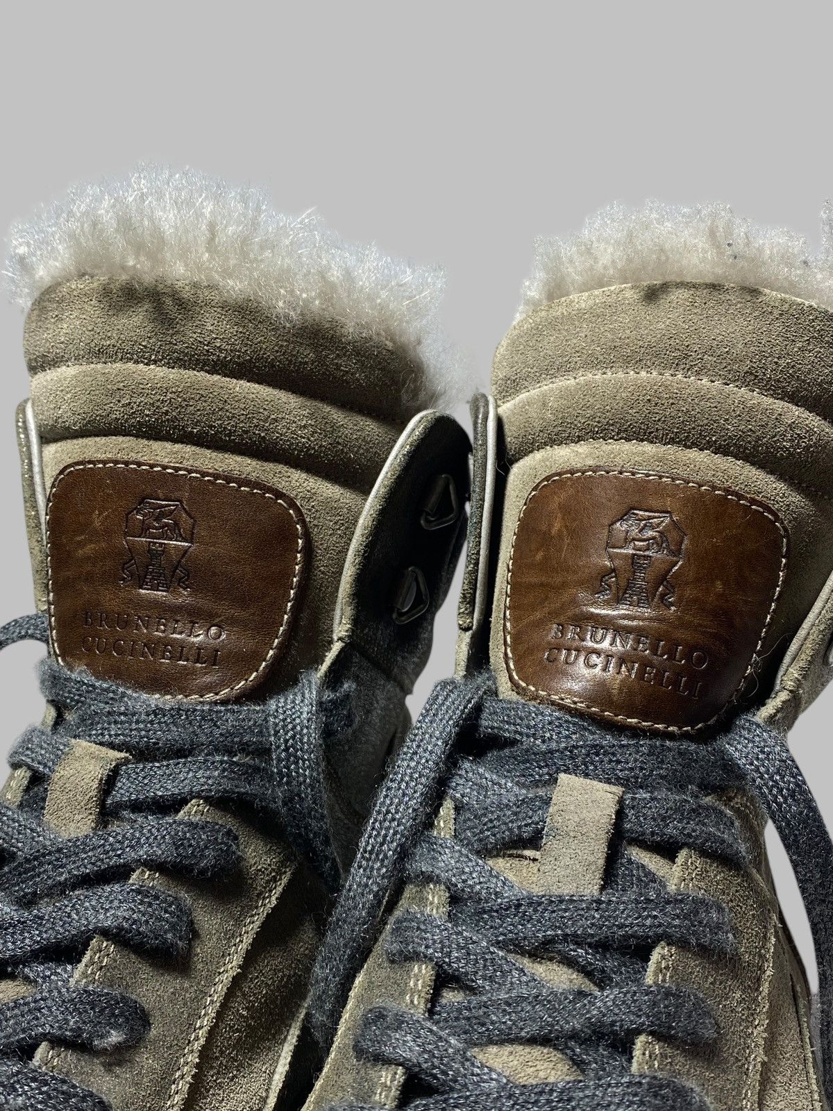 Brunello Cucinelli Brunello Cucinelli High Top Leather Sneakers Size US 7.5 / IT 37.5 - 12 Thumbnail