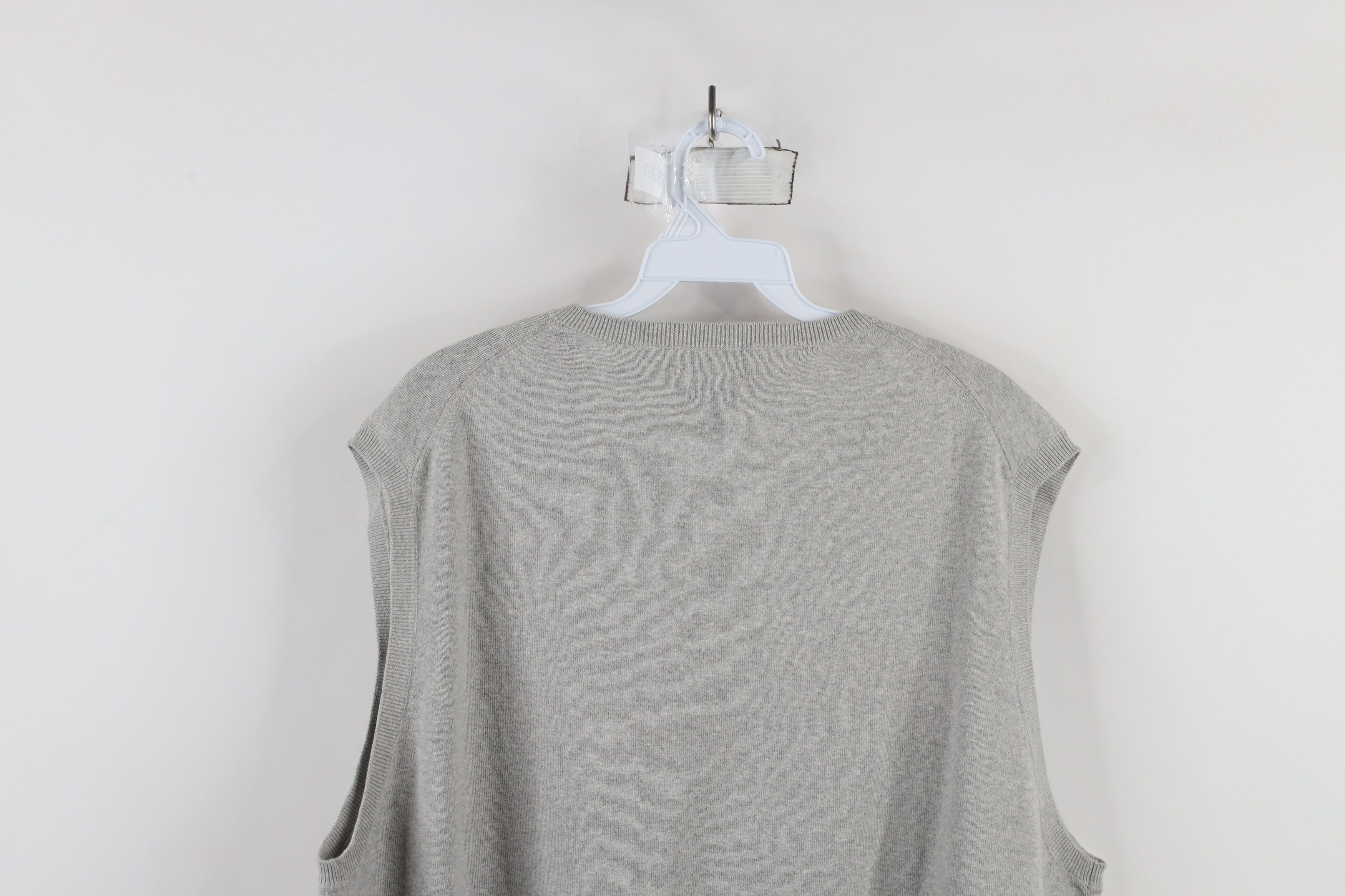 Ralph Lauren × Vintage Vintage Ralph Lauren Cotton Knit Sweater Vest Heather Gray Size US XXL / EU 58 / 5 - 8 Thumbnail
