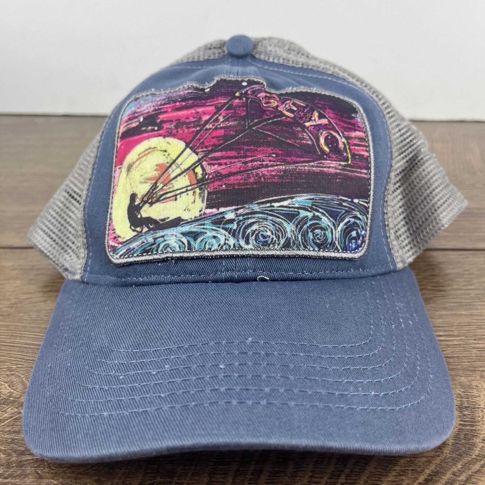 Other BEYC Ocean Waves Hat Blue Hat Adjustable Adult Size Blue Hat Size ONE SIZE - 4 Thumbnail
