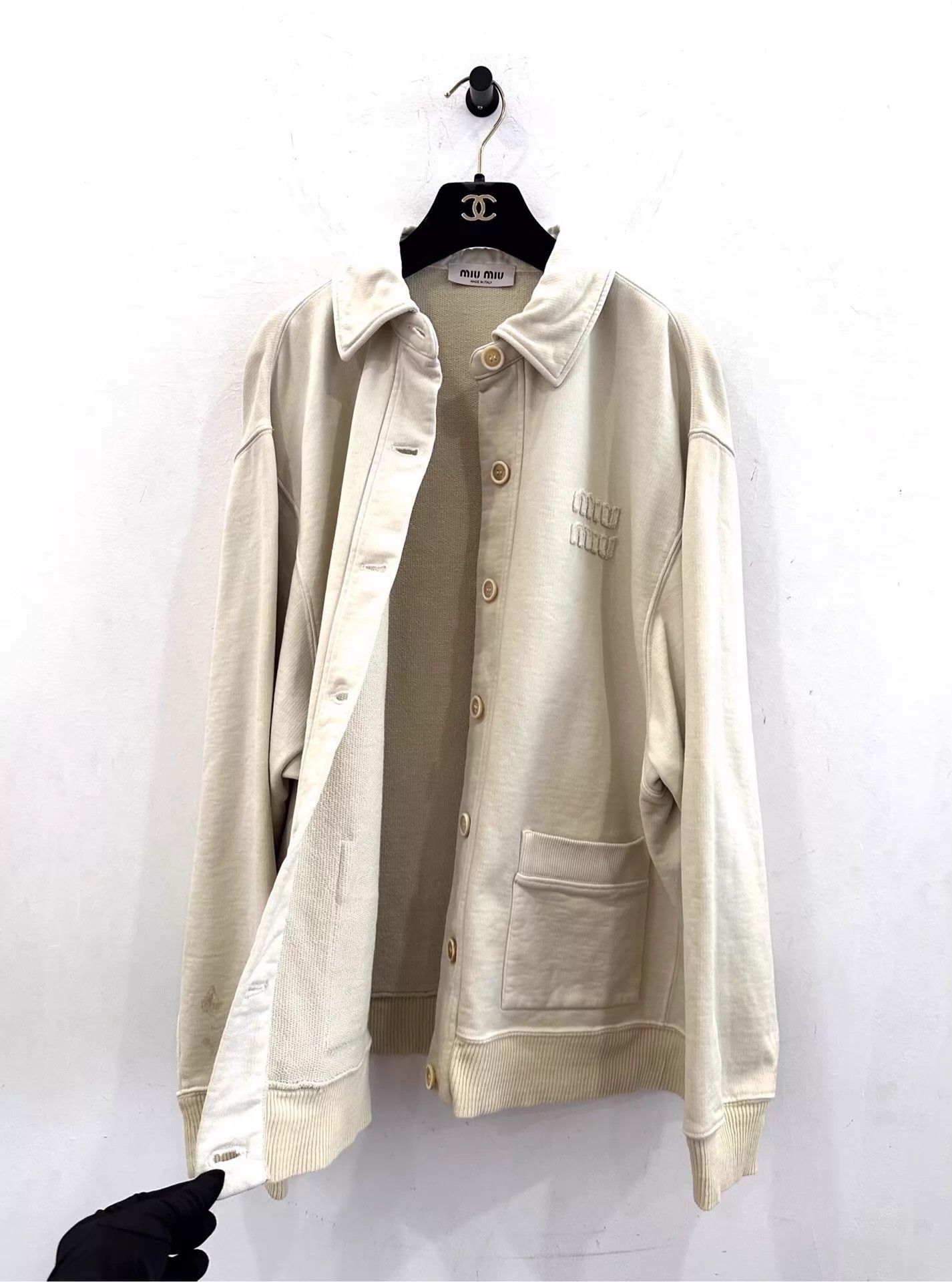 Miu Miu MiuMiu distressed haze gray women's jacket M Size M / US 6-8 / IT 42-44 - 4 Thumbnail