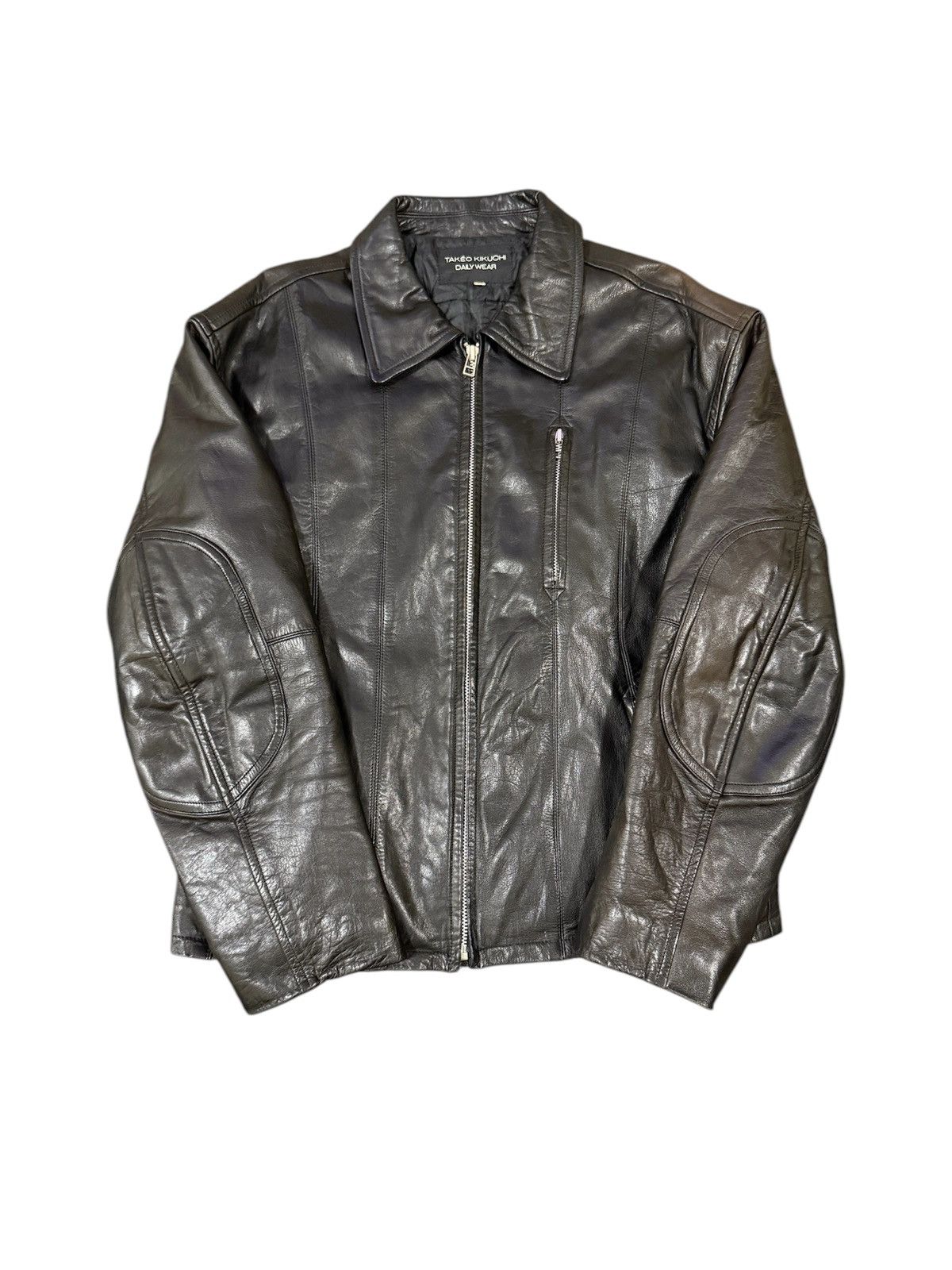 Japanese Brand × Takeo Kikuchi Rare Tokeo Kikuchi Leather Jacket - Made In Japan Size US M / EU 48-50 / 2 - 2 Thumbnail