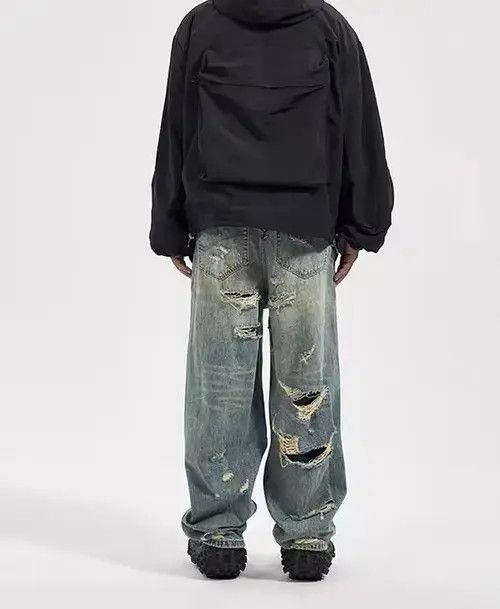 Japanese Brand × Jean High street beggars ruin double layer ripped jeans Size US 30 / EU 46 - 2 Thumbnail