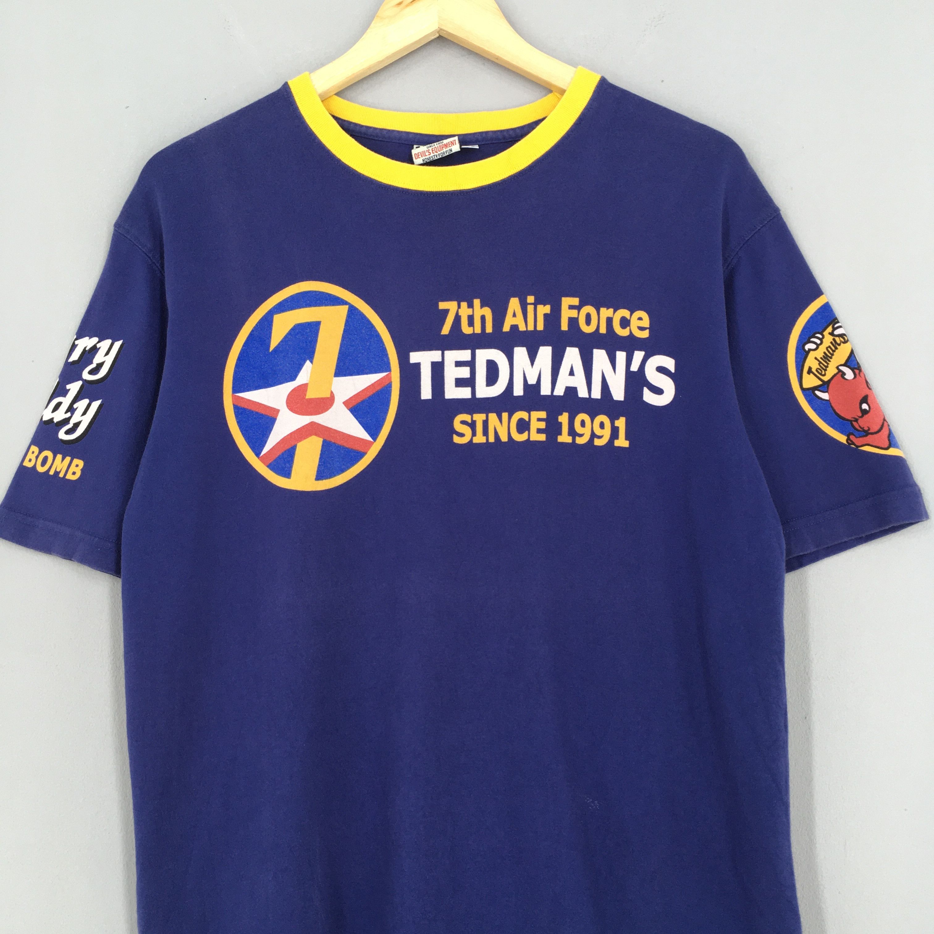Japanese Brand × Tedman × Vintage Ted Company Tedman's Angry Teddy Blue Tshirt Size M Size US M / EU 48-50 / 2 - 2 Thumbnail
