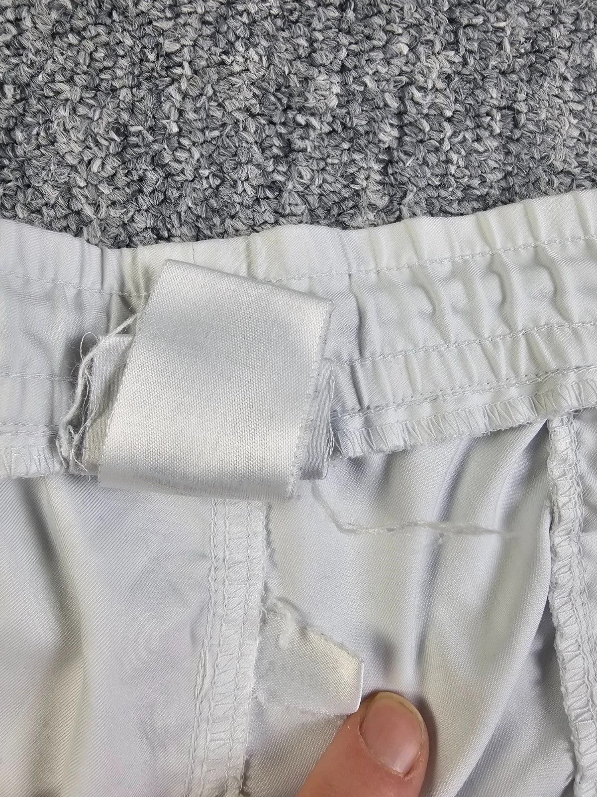 Adidas Adidas Vintage 90s Nylon Athletic Shorts Gray 3 Stripe XL Size US 39 - 9 Thumbnail