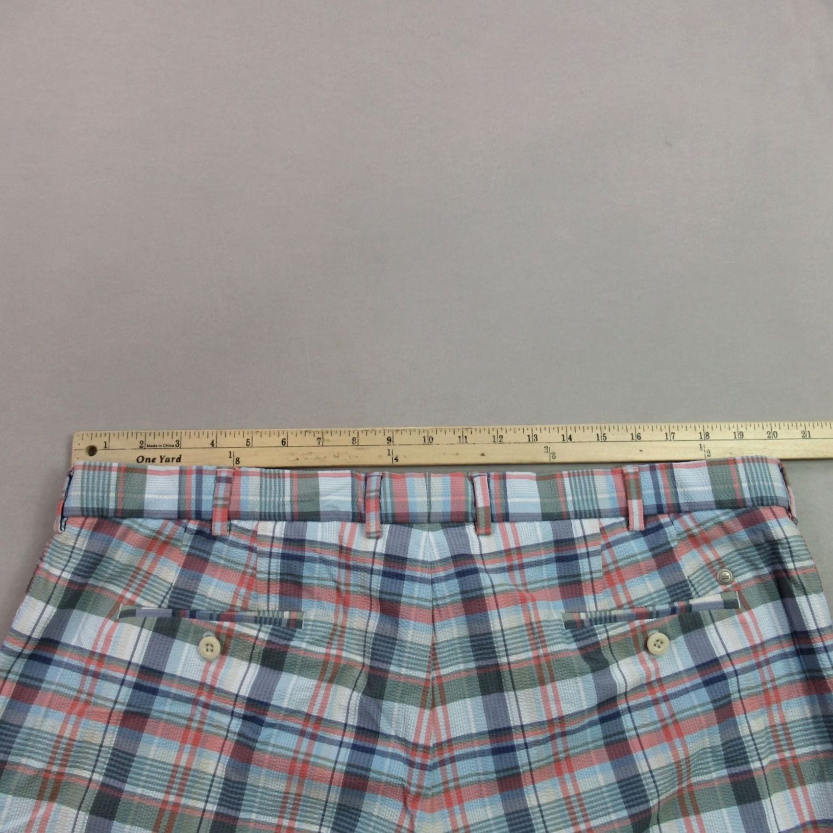 Peter Millar Peter Millar Shorts Mens 42 Chino Pockets Golf Button Lightweight Outdoor Plaid Size US 42 / EU 58 - 6 Thumbnail