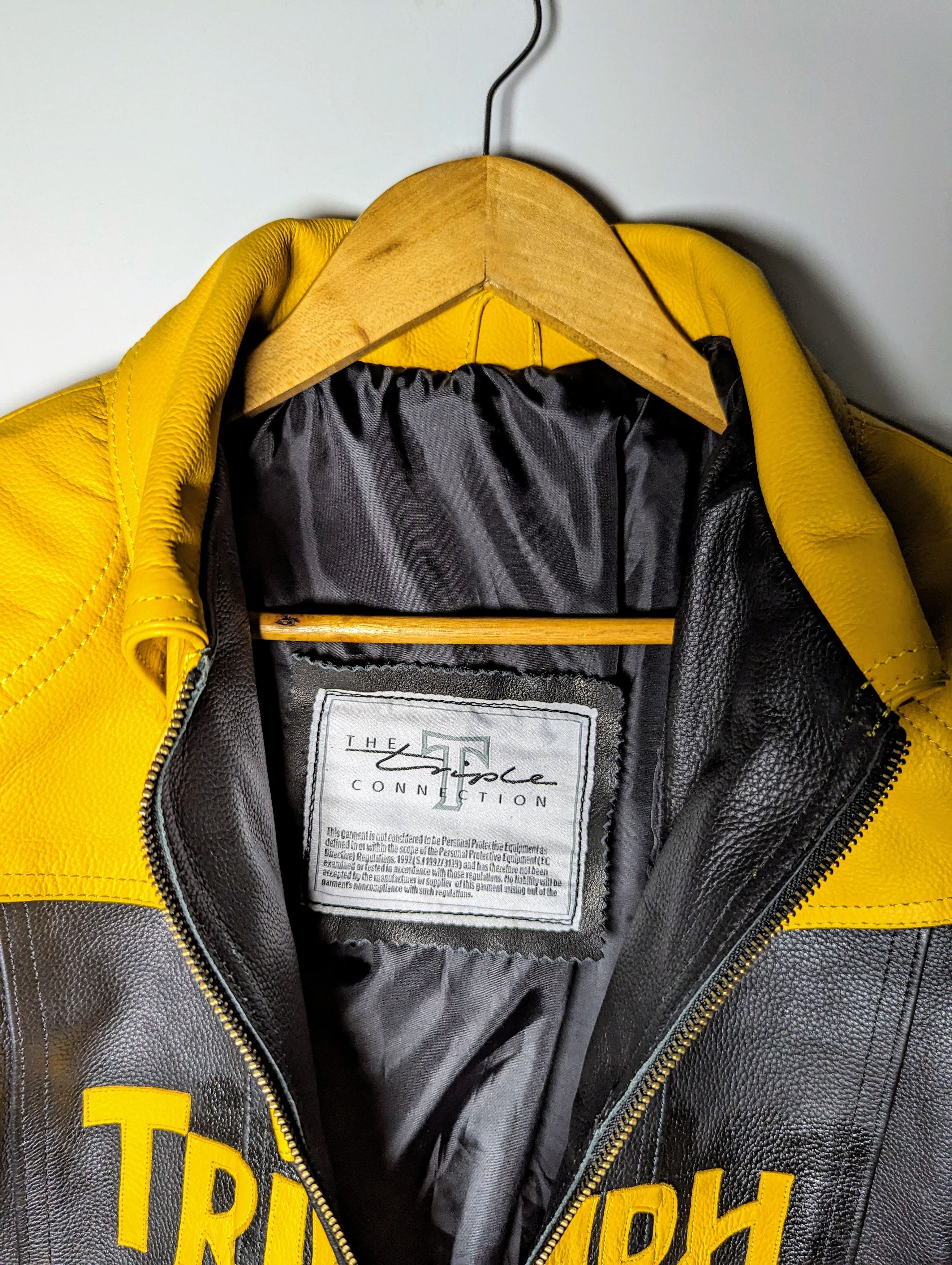 Other 🏍️🔥 Triumph Leather Biker Jacket Streetwear Motorcycle Size US L / EU 52-54 / 3 - 6 Thumbnail