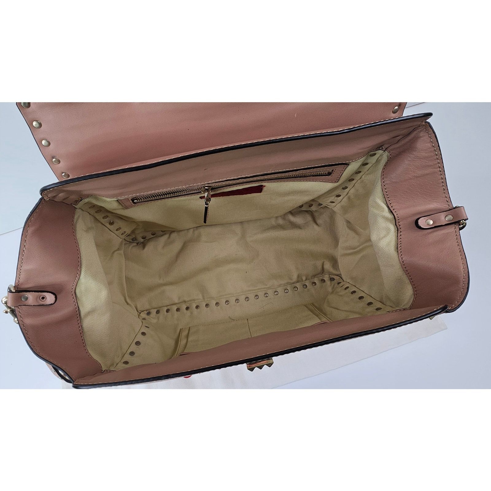 Valentino Valentino Taupe Leather Rockstud Crossbody Bag Size ONE SIZE - 5 Thumbnail
