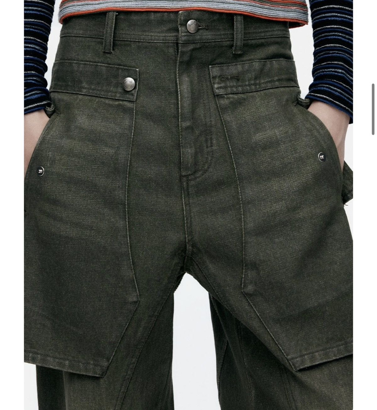 Andersson Bell UNISEX RAPTOR LAYERED WIDE-LEG JEANS Size US 34 / EU 50 - 3 Thumbnail